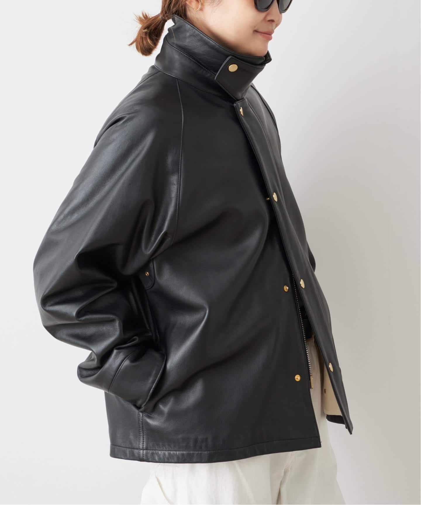 予約》追加 CINQUANTA レザーブルゾン（レザージャケット）｜Deuxieme