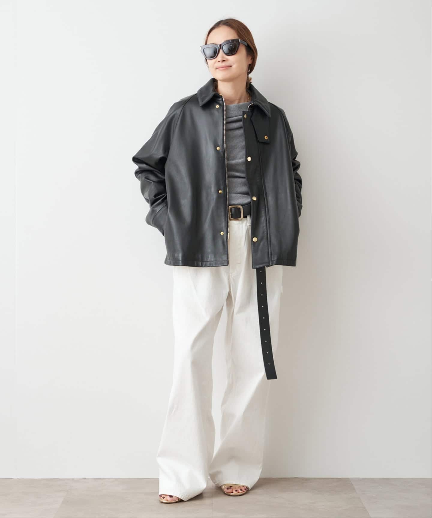 Deuxieme Classe/CINQUANTA 別注 レザーブルゾン 予約》追加 CINQUANTA レザーブルゾン（レザージャケット）｜Deuxieme