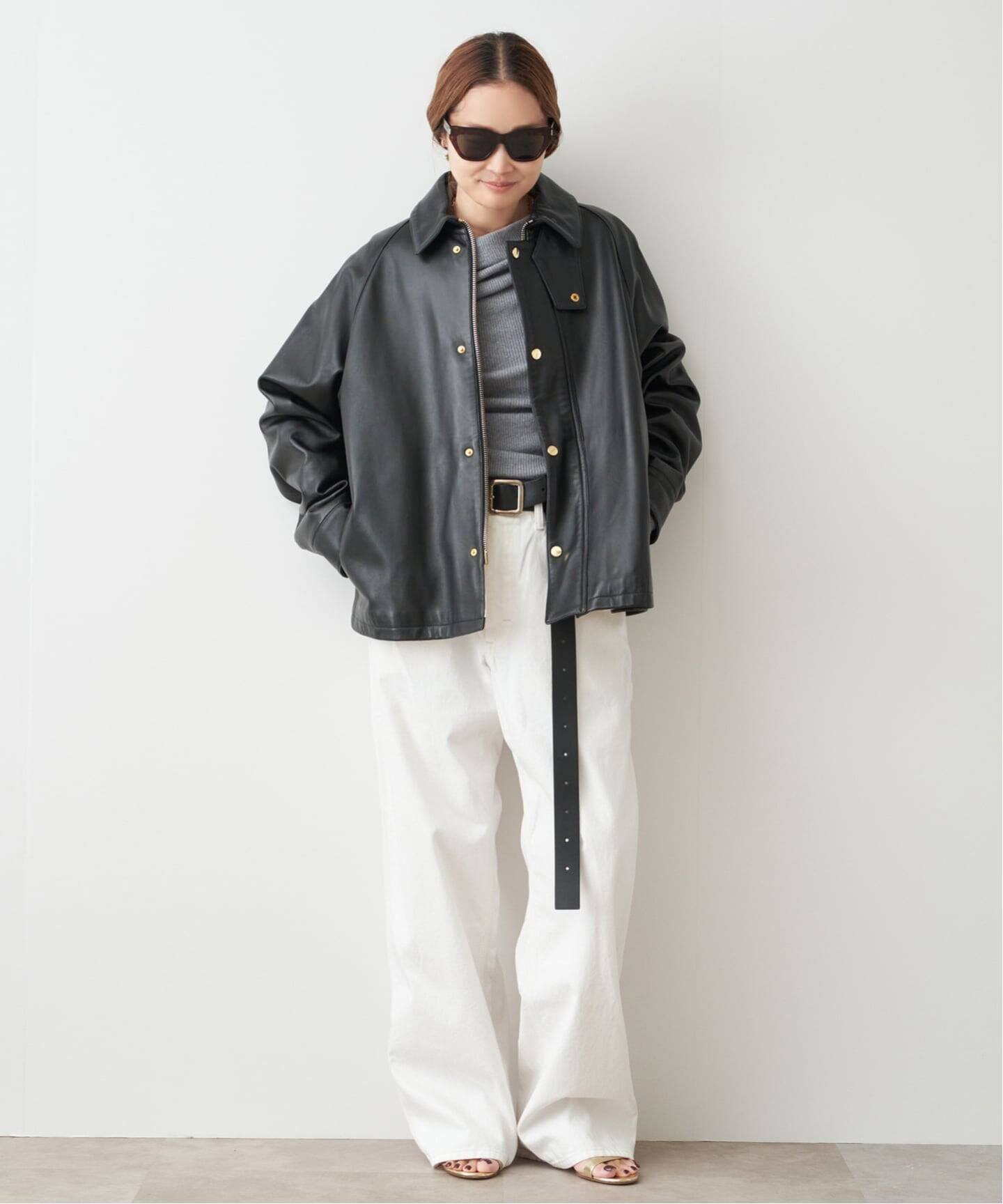 【新品】Deuxieme Classe 別注CINQUANTA ブルゾン 予約》追加 CINQUANTA レザーブルゾン（レザージャケット）｜Deuxieme