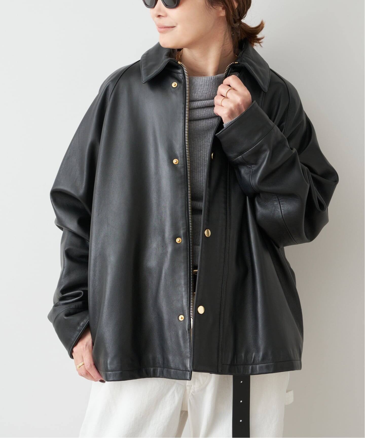 ドゥーズィエムクラス　新品タグ付き　CINQUANTA レザーブルゾン CINQUANTA レザーブルゾン（レザージャケット）｜Deuxieme Classe