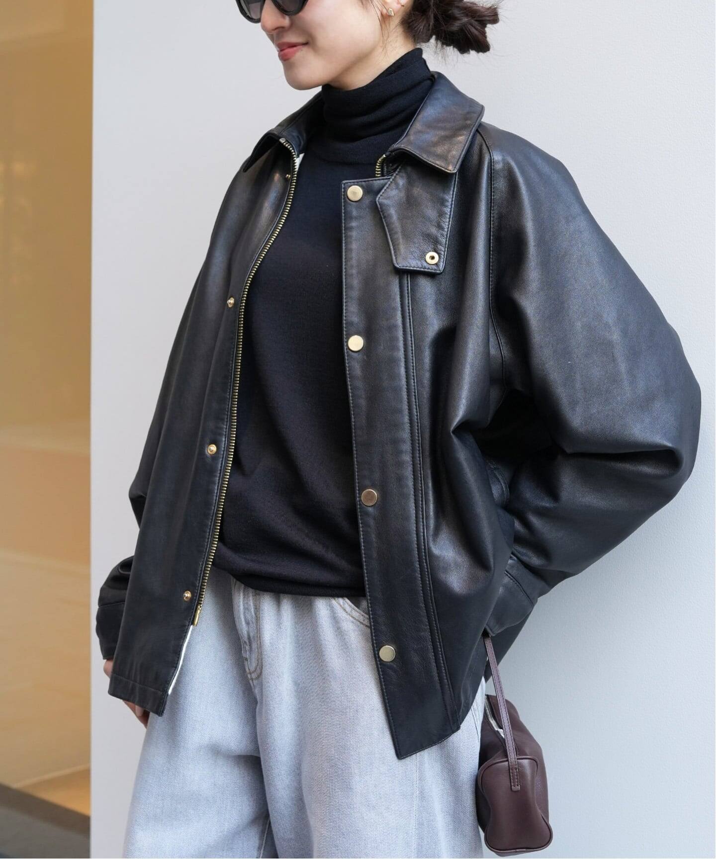 予約》追加 CINQUANTA レザーブルゾン（レザージャケット）｜Deuxieme