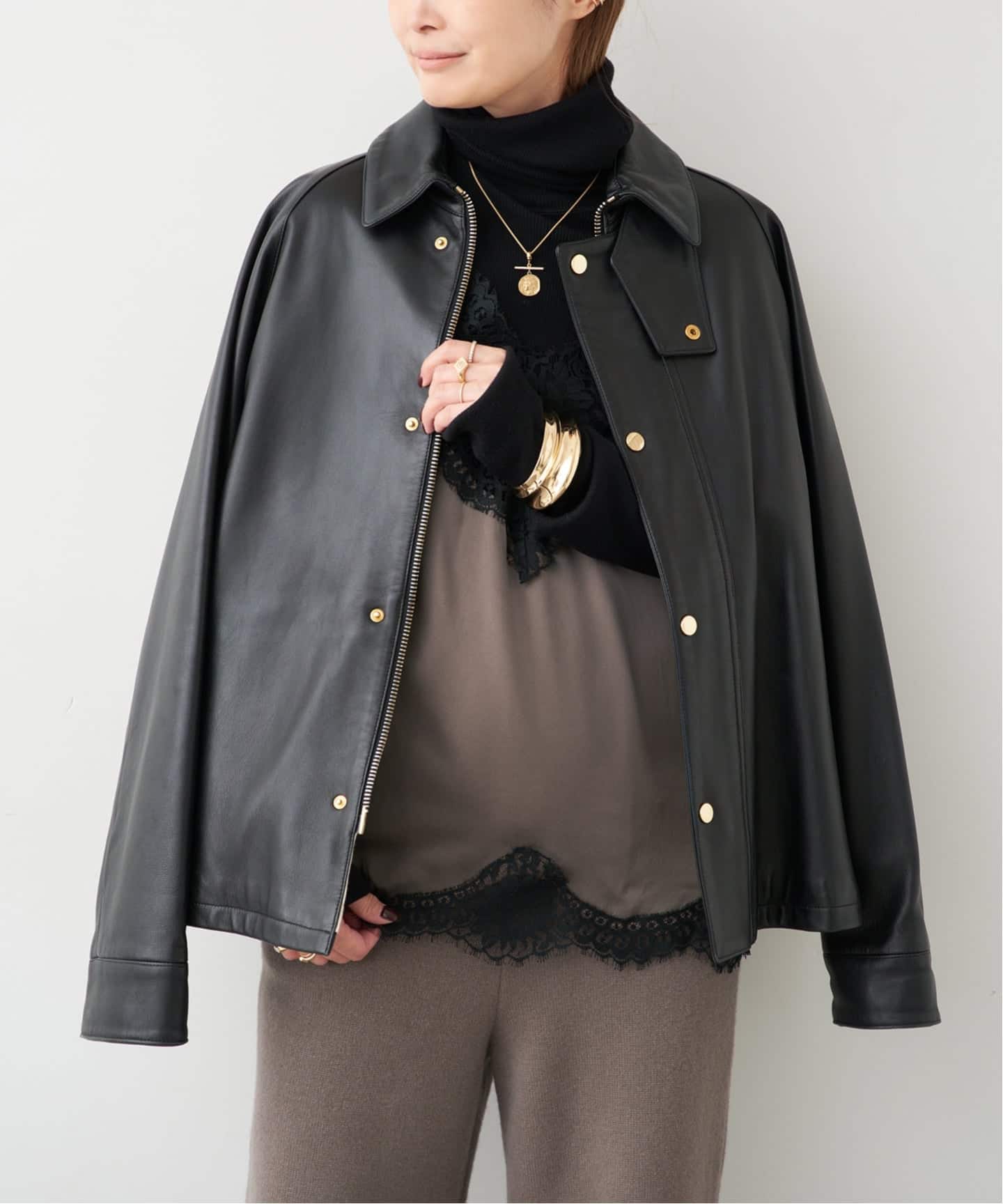 予約》追加 CINQUANTA レザーブルゾン（レザージャケット）｜Deuxieme