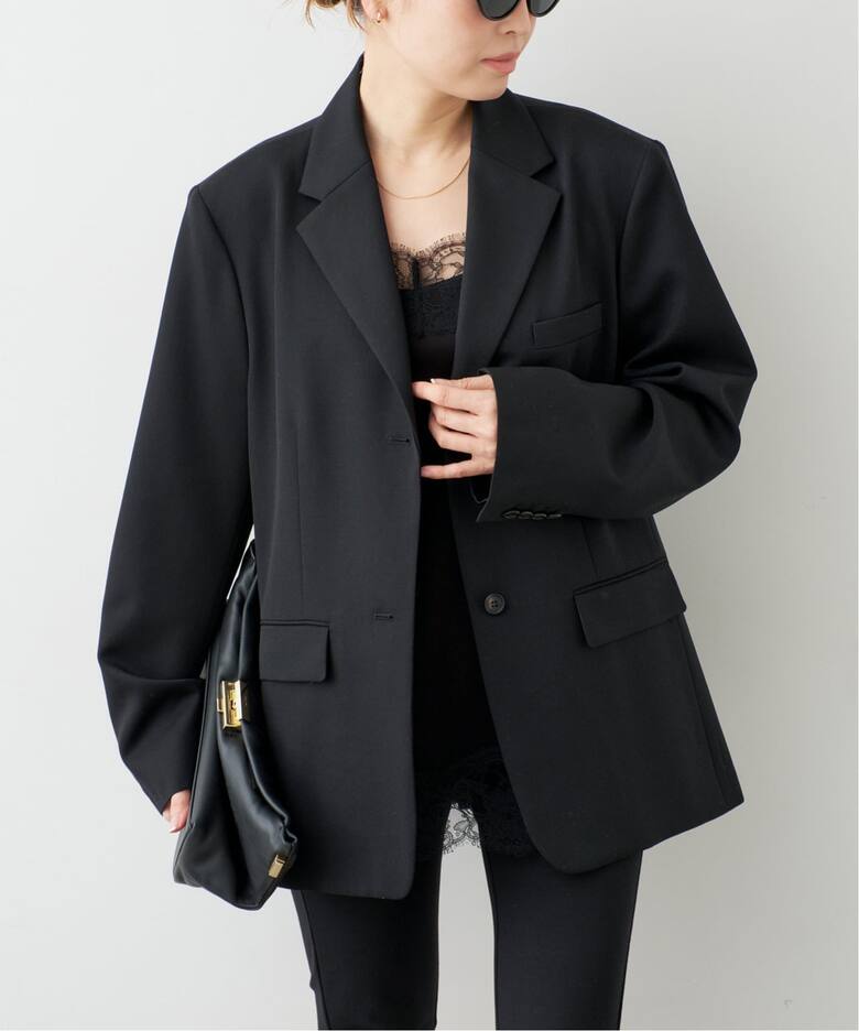 公式 ドゥーズィエム クラス Angelico Oversized ジャケット テーラードジャケット ブラック 38 レディース
