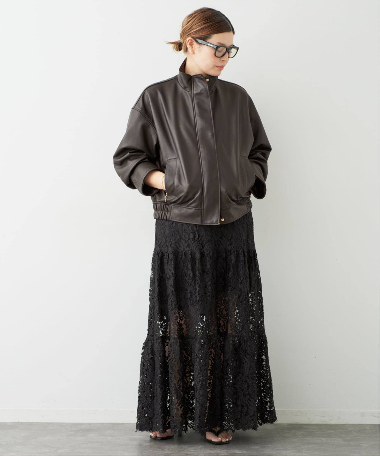 Deuxieme Classe Stand Collar レザーブルゾン Stand Collar レザーブルゾン（レザージャケット）｜Deuxieme Classe