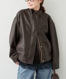 *Stand Collar レザーブルゾン
