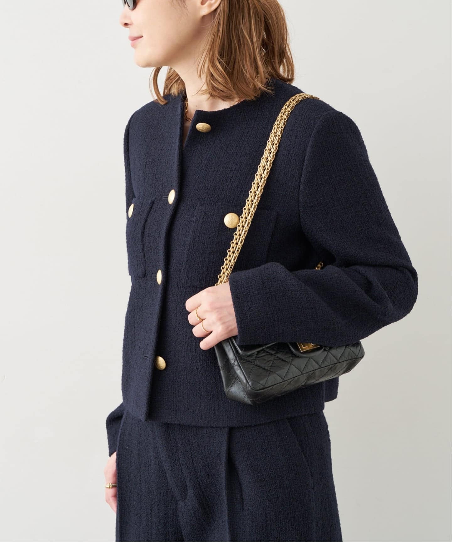 予約》Tweed ブレザー（ノーカラージャケット）｜Deuxieme Classe