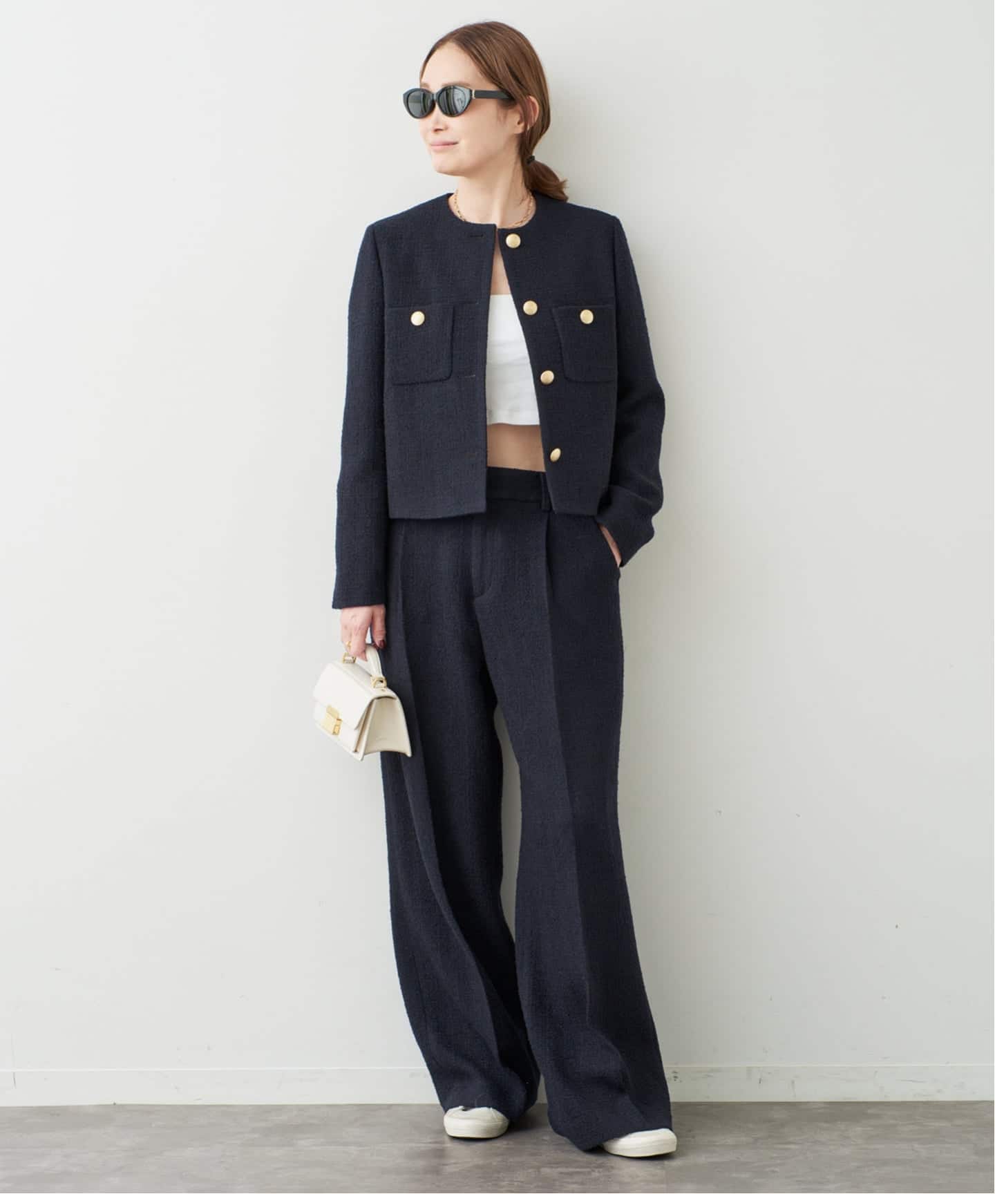 予約》Tweed ブレザー（ノーカラージャケット）｜Deuxieme Classe