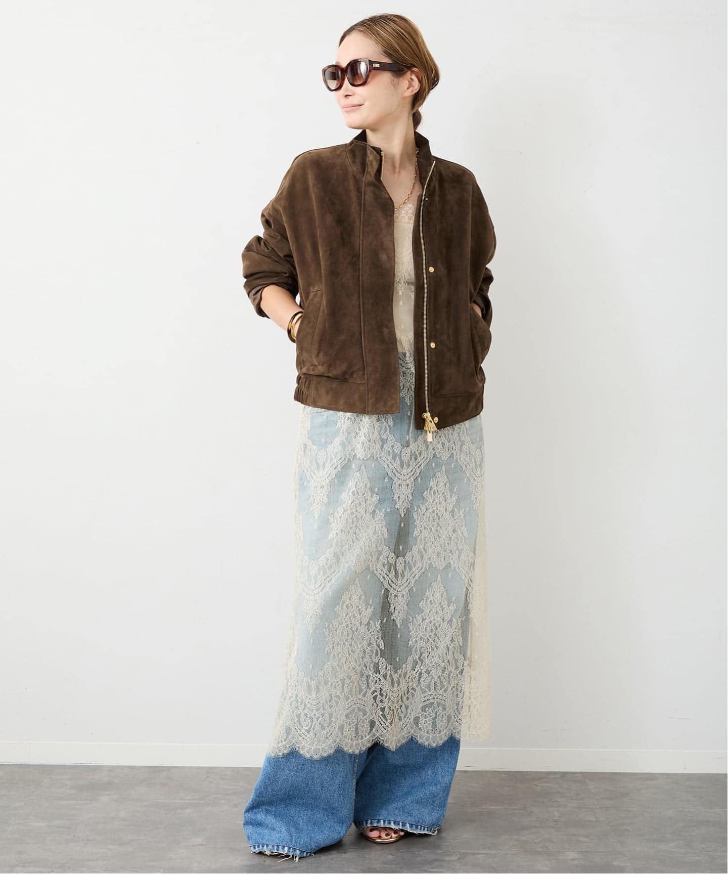 deuxieme classe Suede Cropped ブルゾン Suede Cropped ブルゾン（レザージャケット）｜Deuxieme Classe