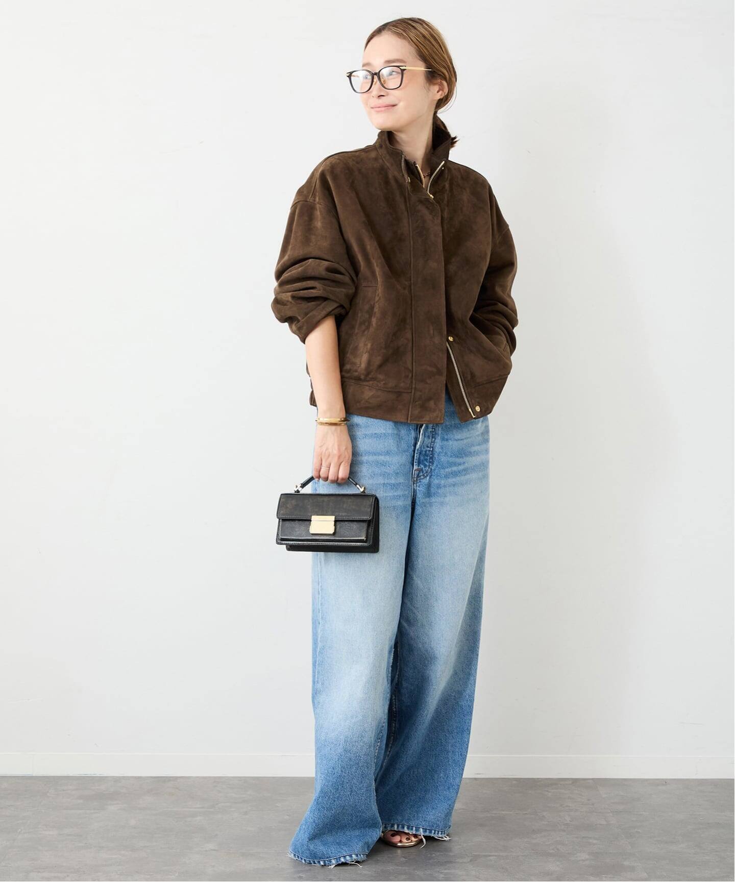 Suede Cropped ブルゾン（レザージャケット）｜Deuxieme Classe