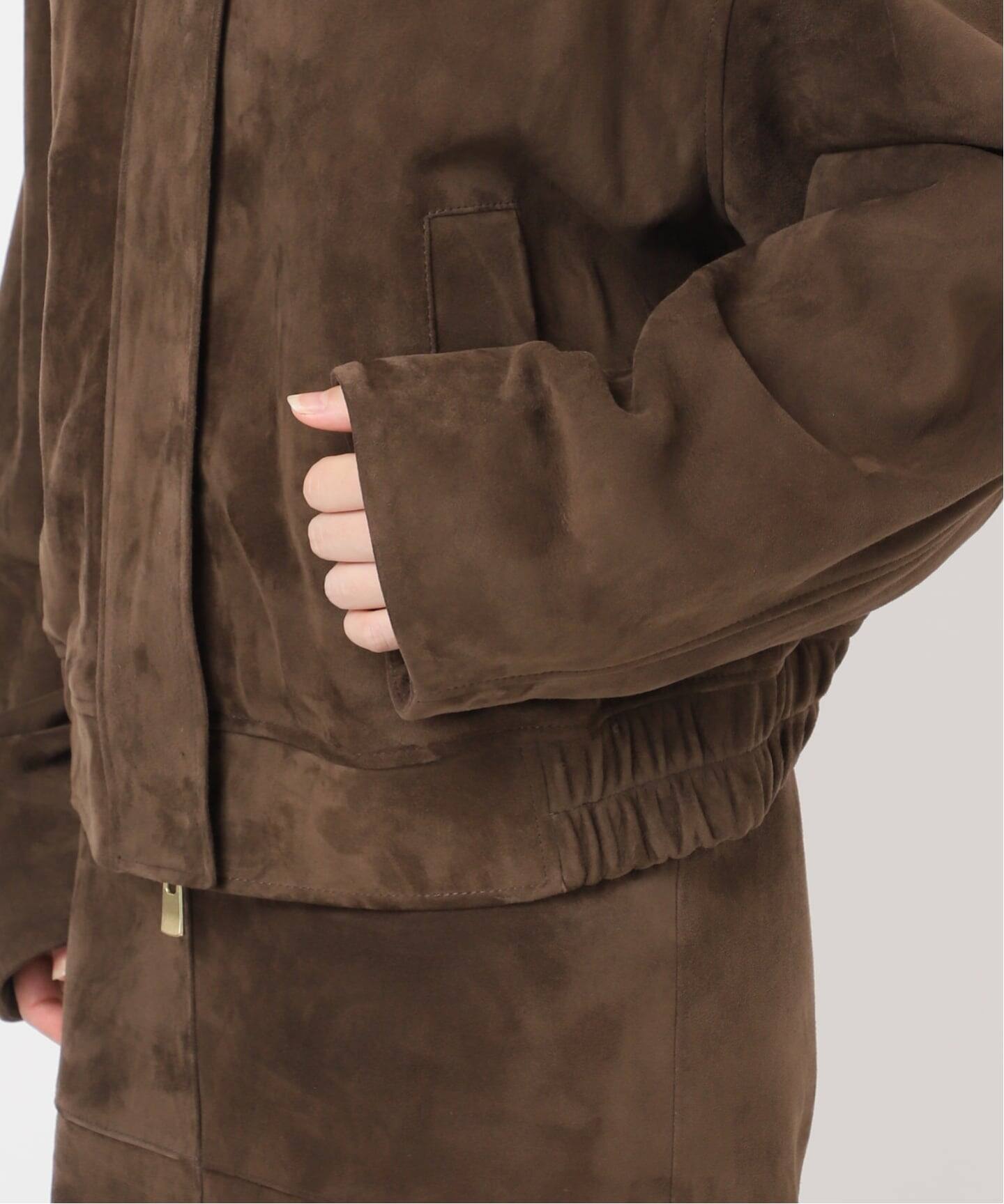 Suede Cropped ブルゾン（レザージャケット）｜Deuxieme Classe