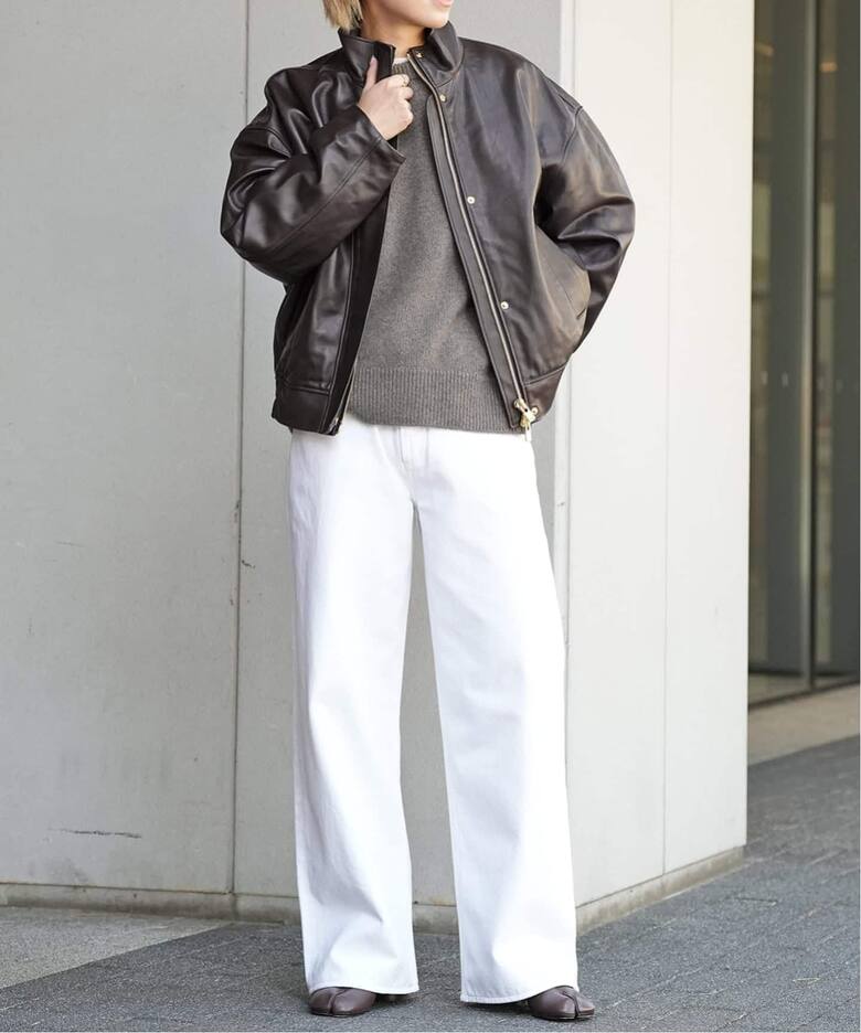 予約》追加 Stand Collar レザーブルゾン（レザージャケット 