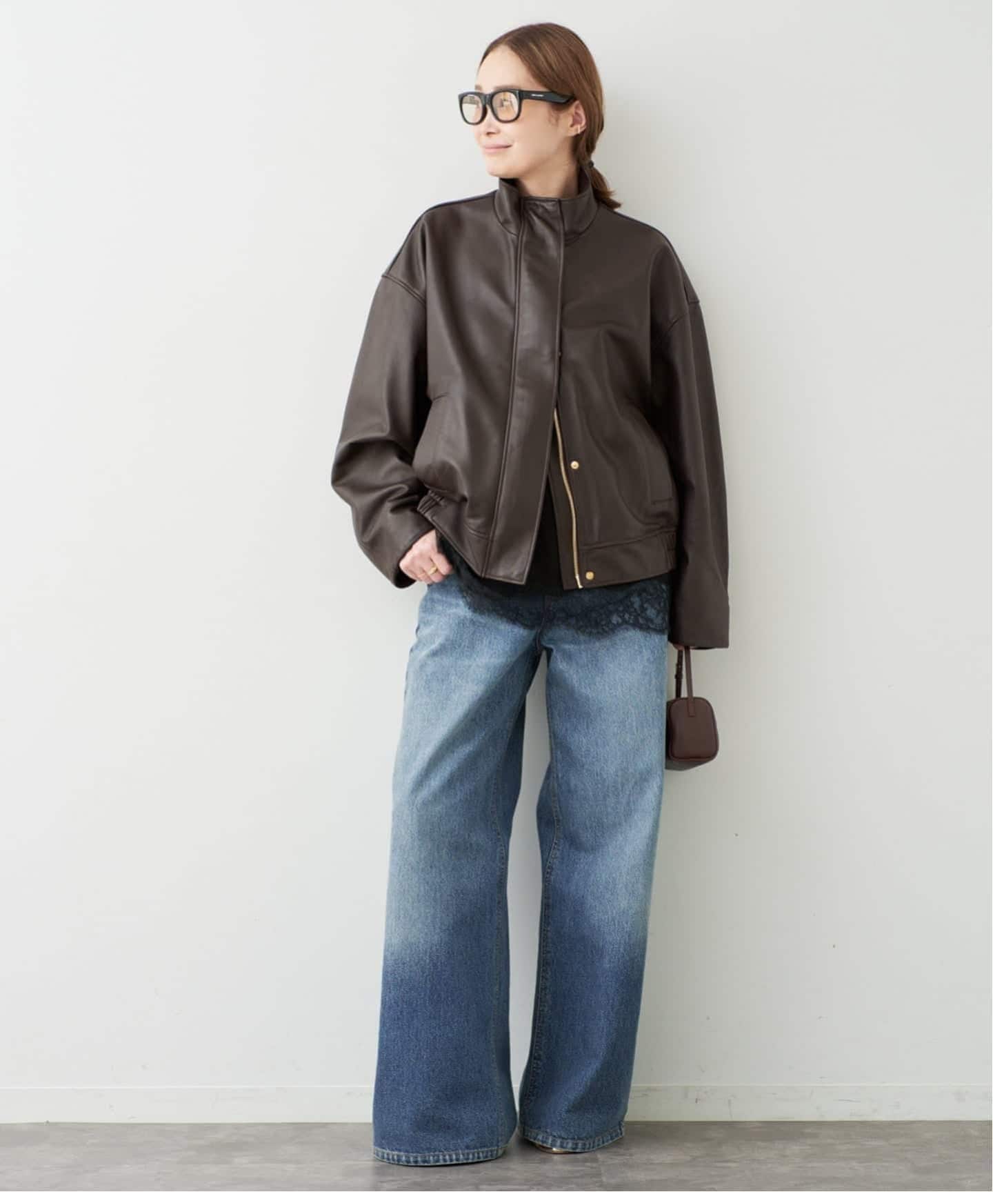 予約》追加 Stand Collar レザーブルゾン（レザージャケット