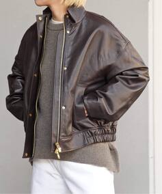 予約》追加 Stand Collar レザーブルゾン（レザージャケット 