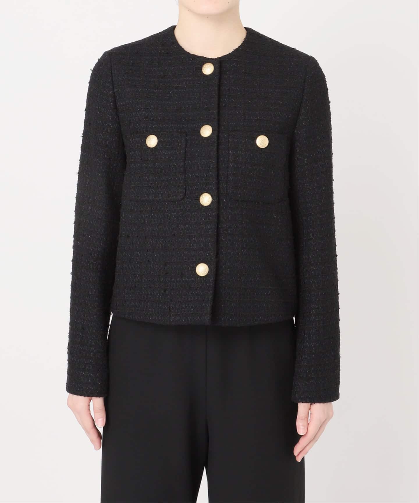 DEUXIEME CLASSE - Deuxieme Classe ★ Garconne Tweed ジャケット 予約》*Tweed ブレザー（ノーカラージャケット）｜Deuxieme Classe