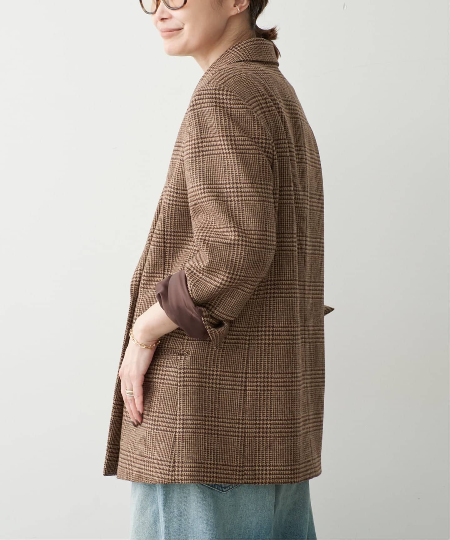 予約》*Essential ジャケット (check)（テーラードジャケット