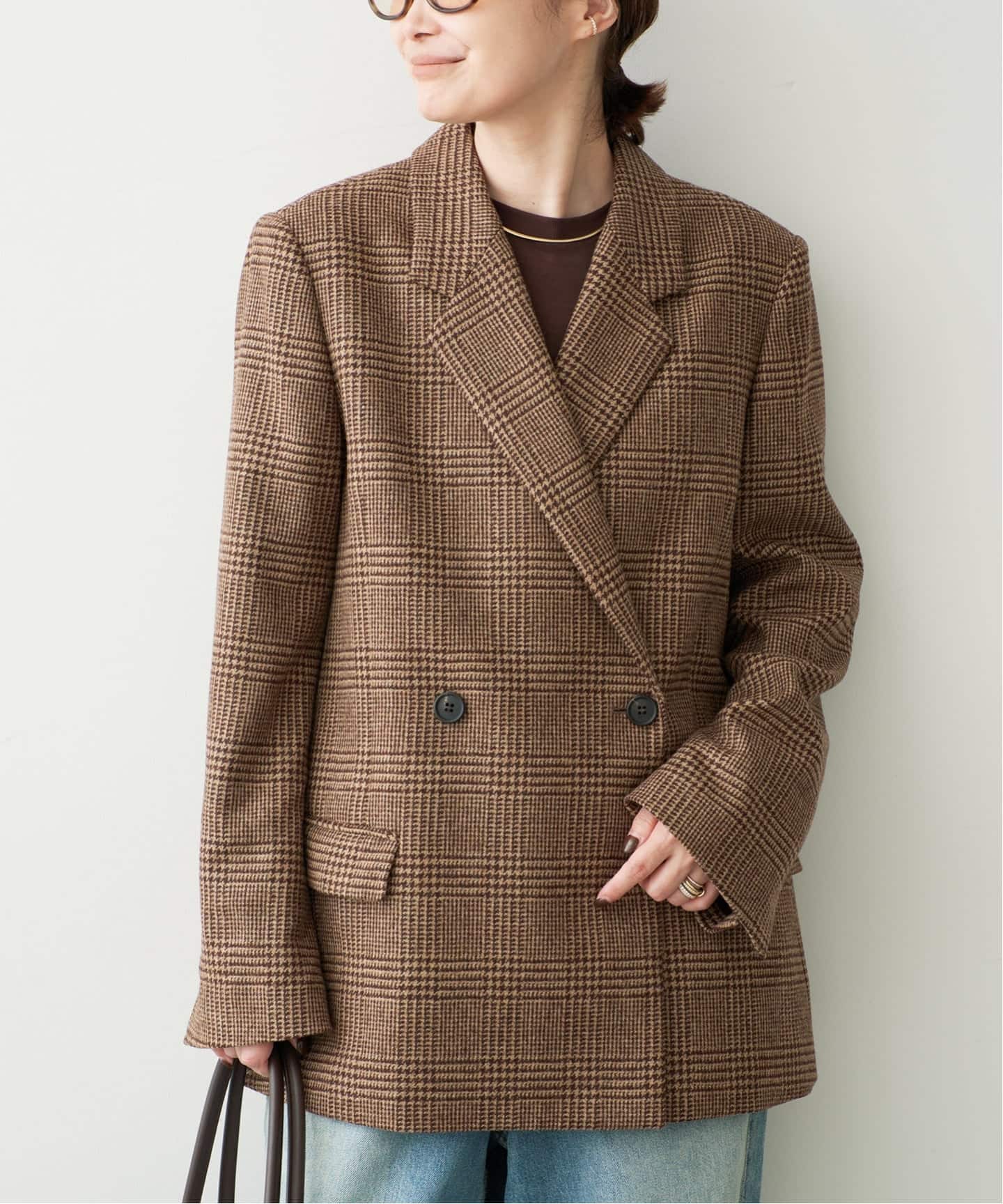 予約》*Essential ジャケット (check)（テーラードジャケット