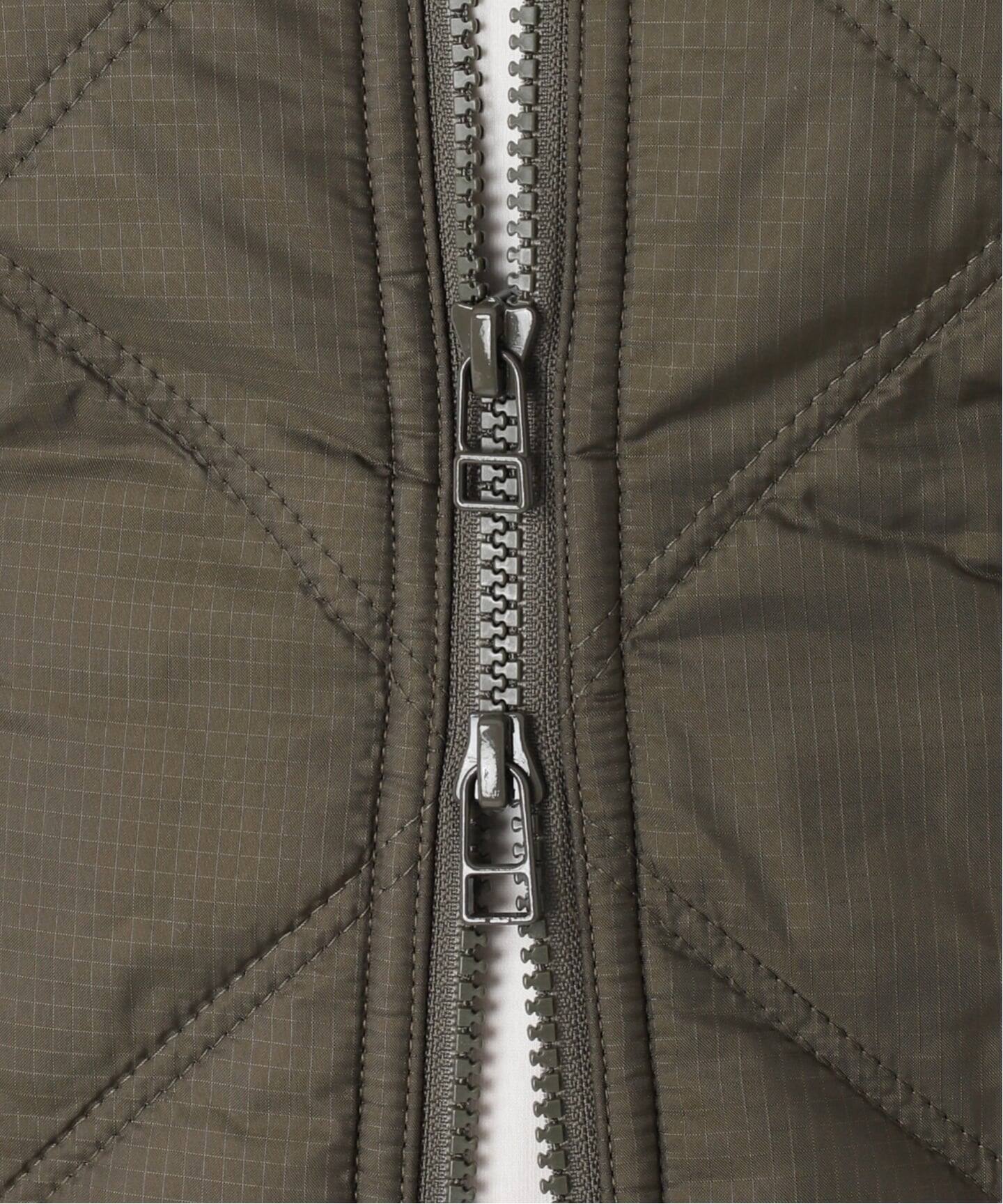 MADISONBLUE マディソンブルー キルティングベスト カーキ MADISONBLUE / マディソンブルー】ZIP UP BLOUSON QUILTING（中綿
