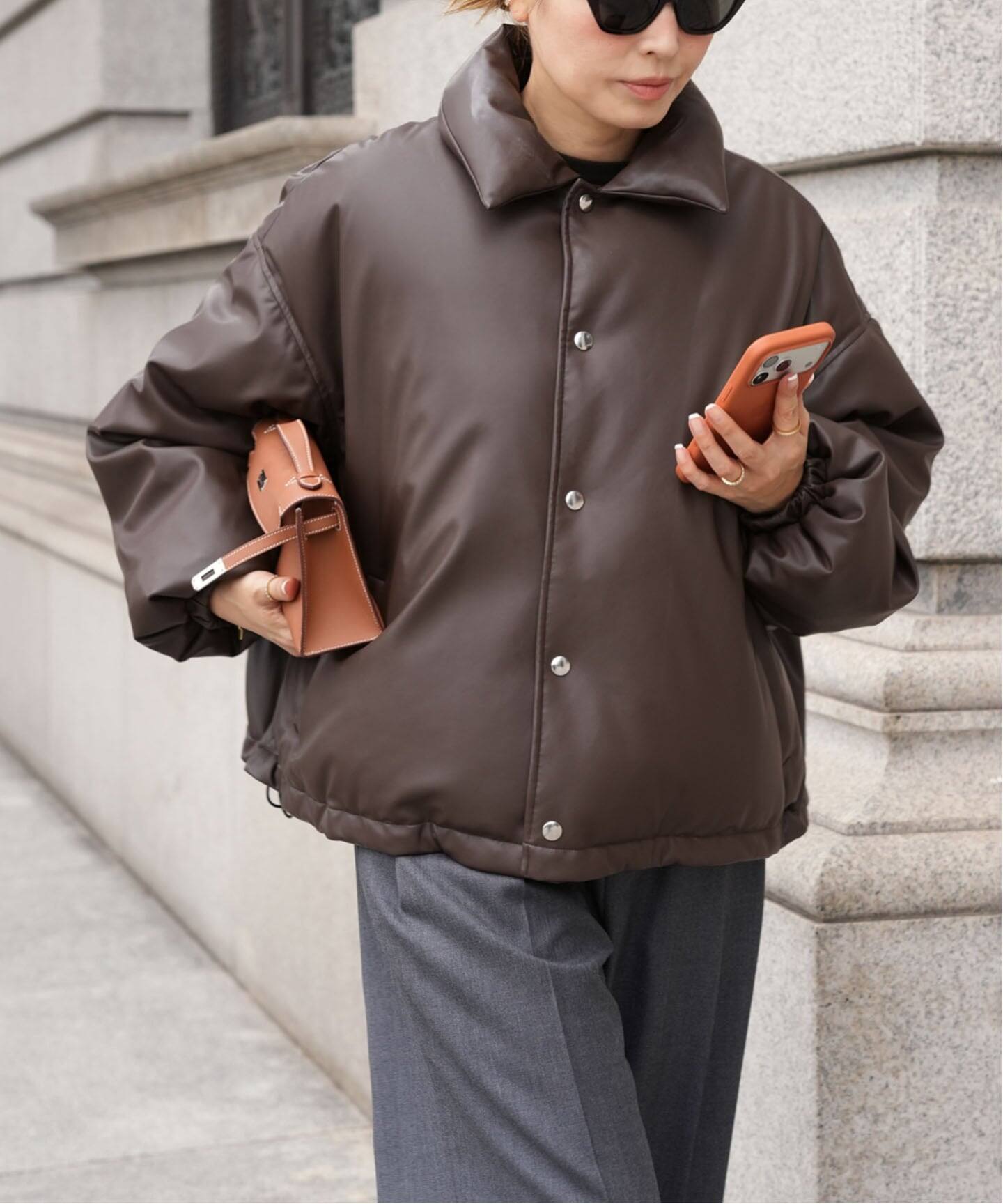 CALUX/キャラクス】SHORT COACH JACKET（ダウンジャケット）｜Deuxieme 