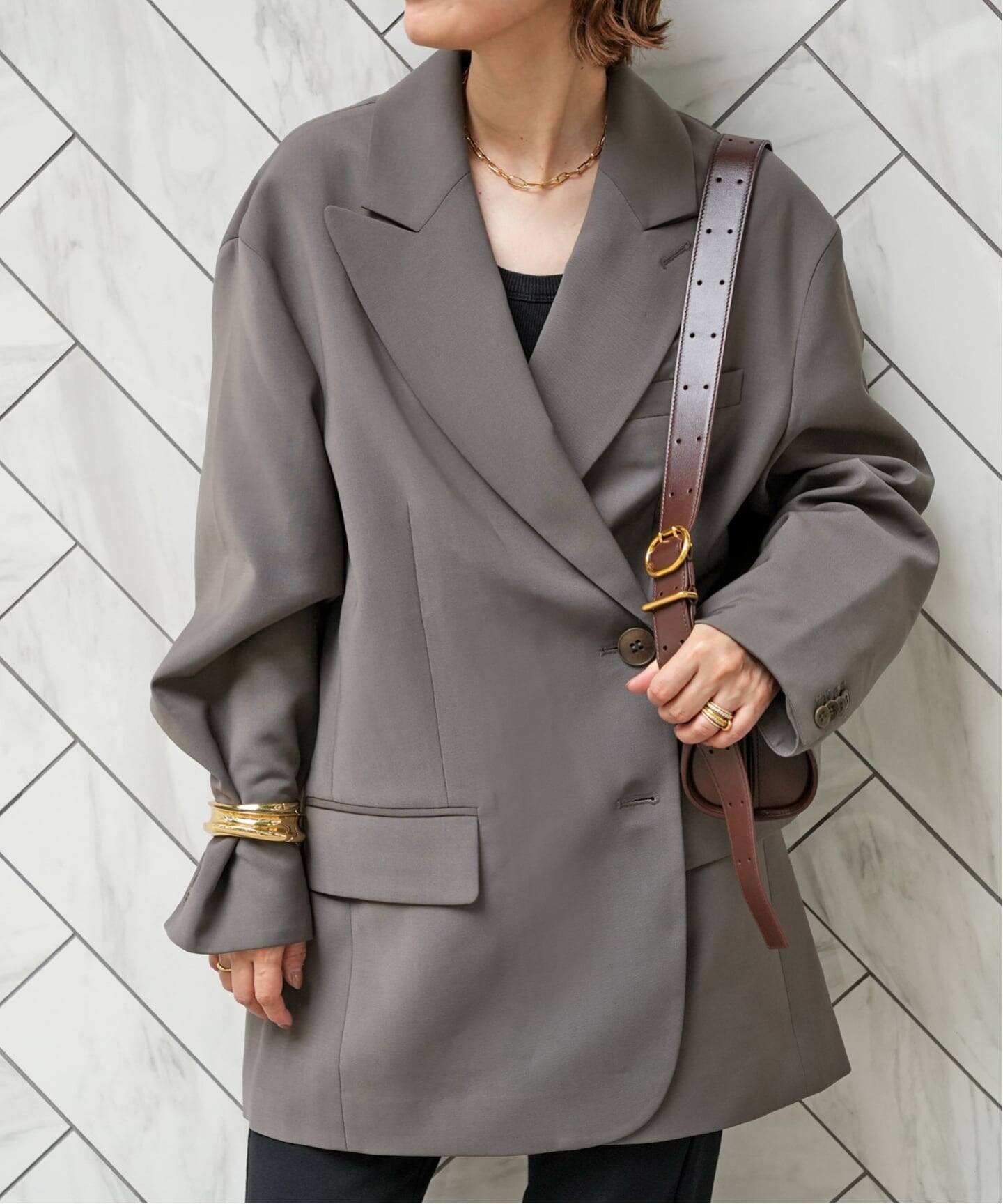 TIBI/ティビ】TROPICAL WOOL RIAM BLAZER（テーラードジャケット 