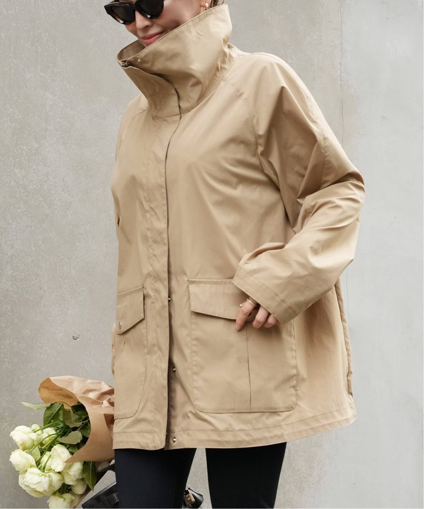 【CALUX/キャラクス】STAND UP COLLAR JACKET ベージュ CALUX/キャラクス】STAND UP COLLAR JACKET（その他ブルゾン／アウター