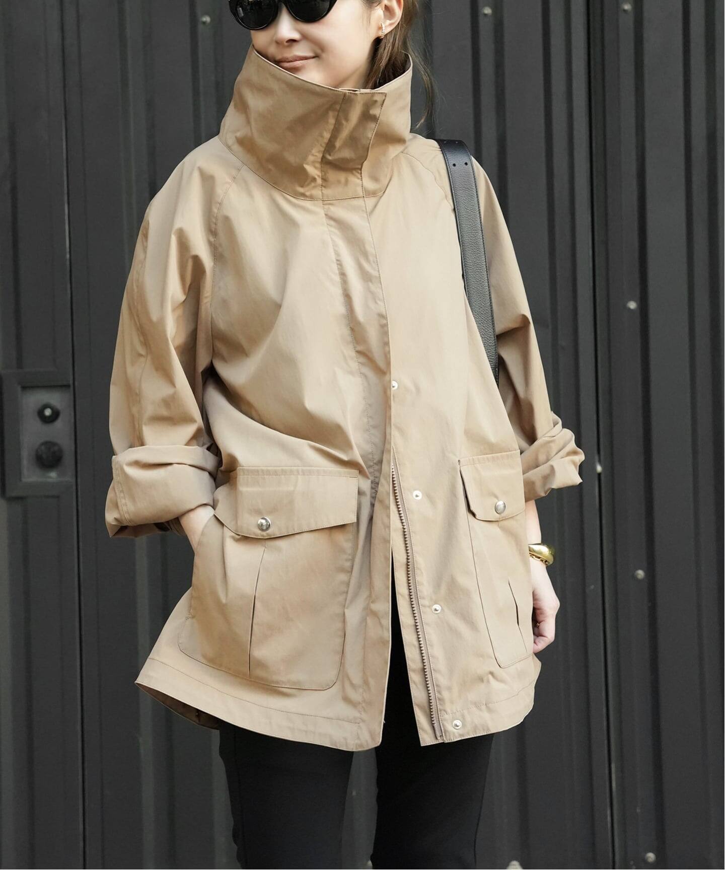 【CALUX/キャラクス】STAND UP COLLAR JACKET ベージュ CALUX/キャラクス】STAND UP COLLAR JACKET（その他ブルゾン／アウター