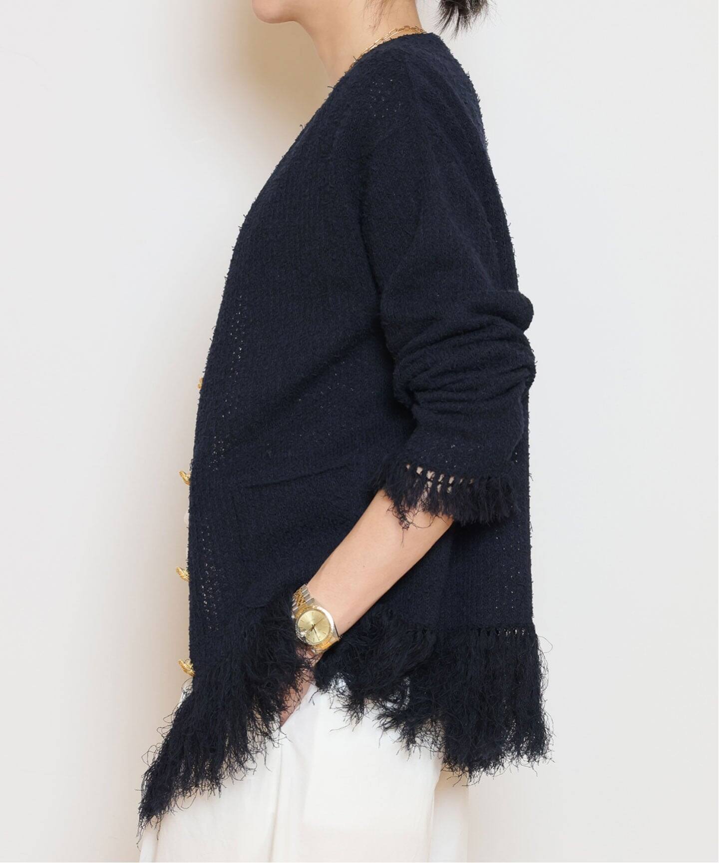 MUSE MIXTWEED KNIT ジャケット MIXTWEED KNIT ジャケット（ノーカラージャケット）｜MUSE de Deuxieme