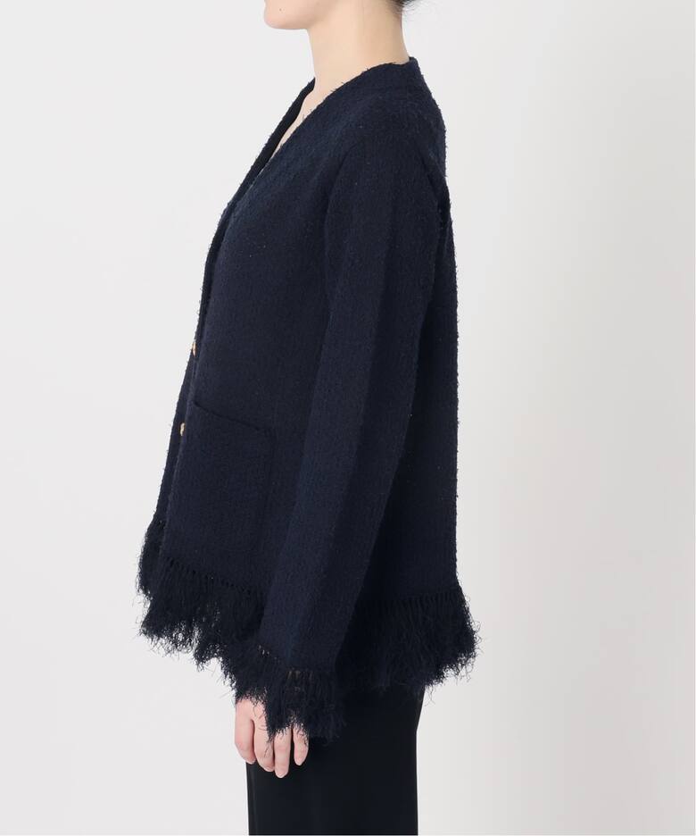 MIXTWEED KNIT ジャケット（ノーカラージャケット）｜MUSE de Deuxieme 