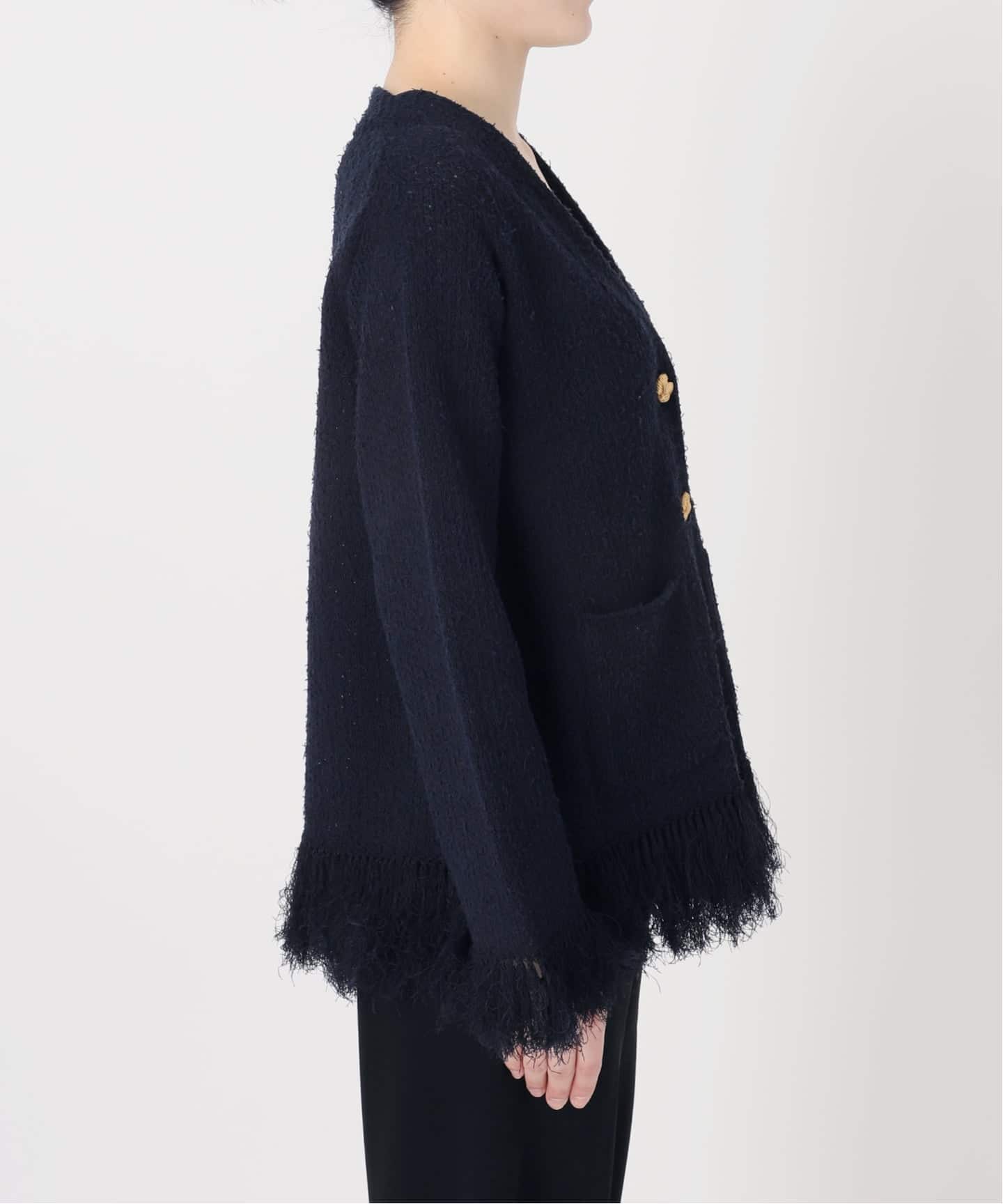 MIXTWEED KNIT ジャケット（ノーカラージャケット）｜MUSE de Deuxieme