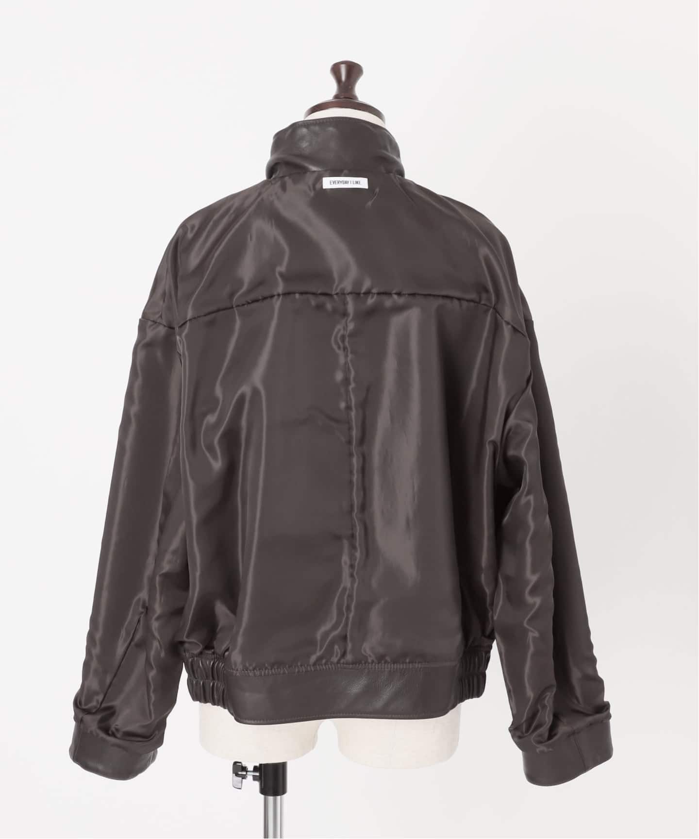 Stand Collar Leather ブルゾン(レザージャケット)|MUSE de Stand Collar Leather ブルゾン(レザージャケット)|MUSE de
