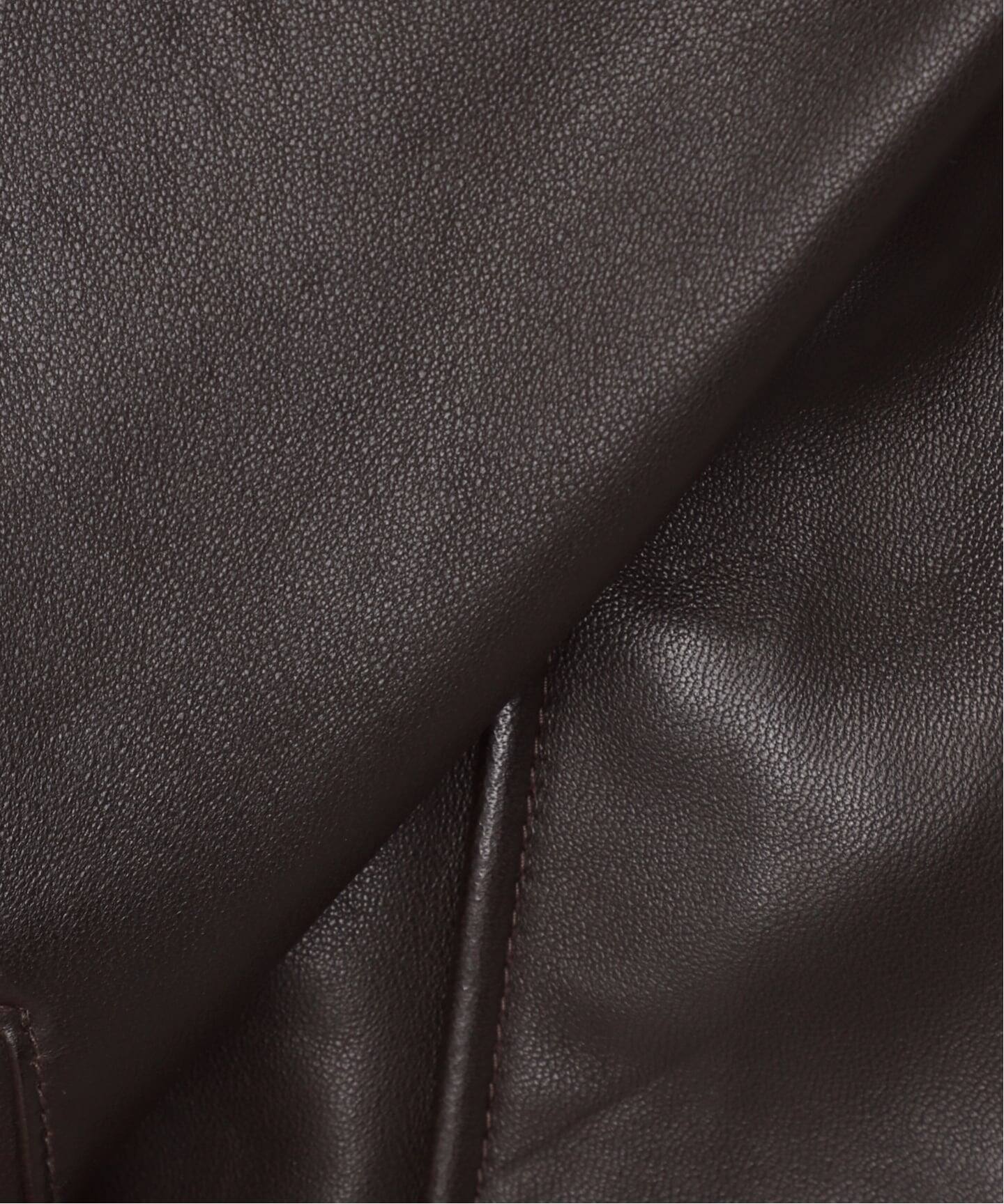 Stand Collar Leather ブルゾン（レザージャケット）｜MUSE de