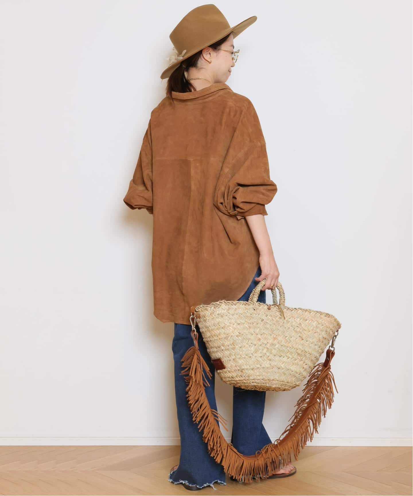 MUSE de Deuxieme Classeワンティースプーンスエードシャツ OneTeaSpoon/ワンティースプーン】SUEDE DARIA シャツジャケット