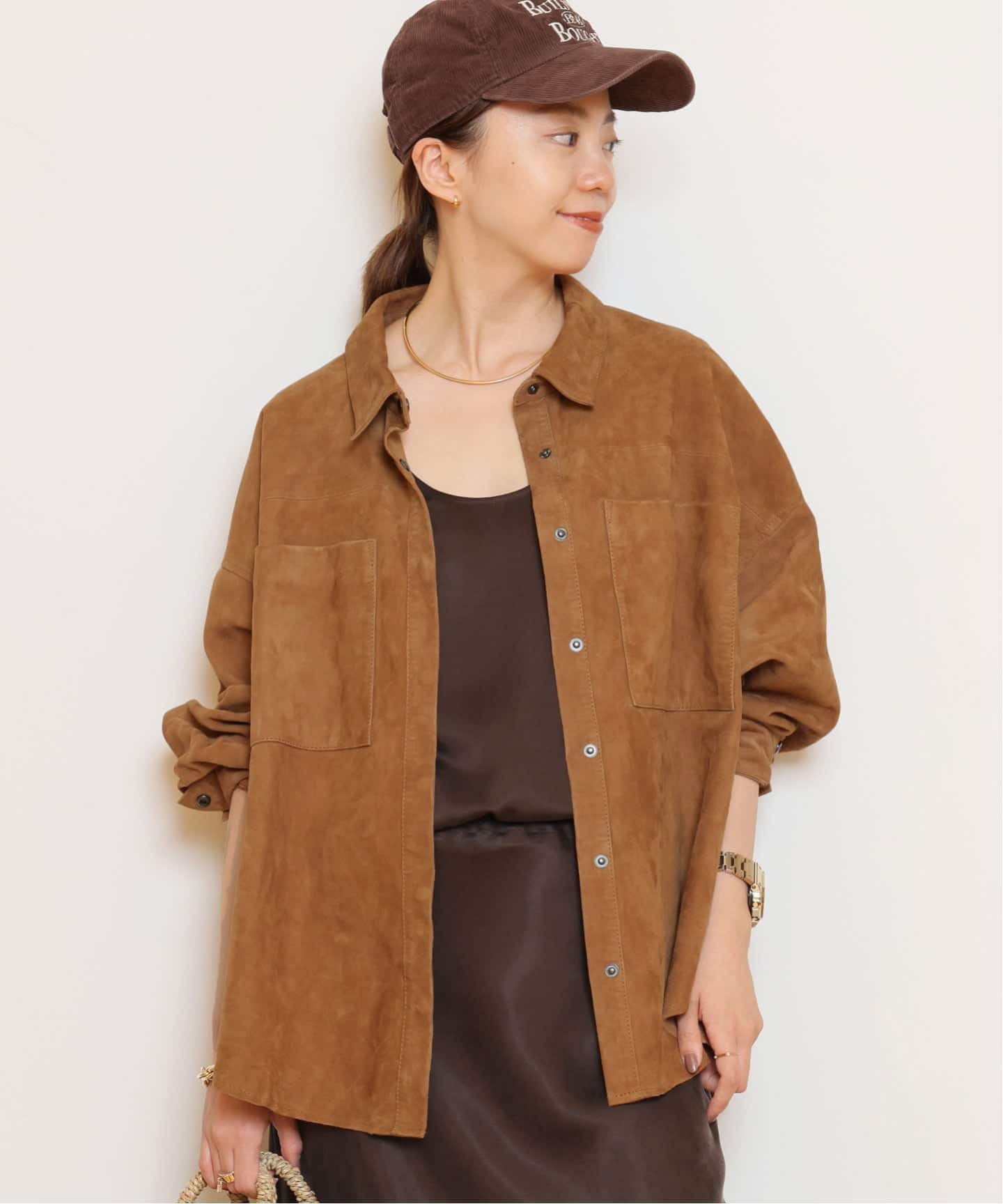 MUSE de Deuxieme Classe OneTeaSpoon シャツ 予約》【OneTeaSpoon/ワンティースプーン】SUEDE DARIA シャツ