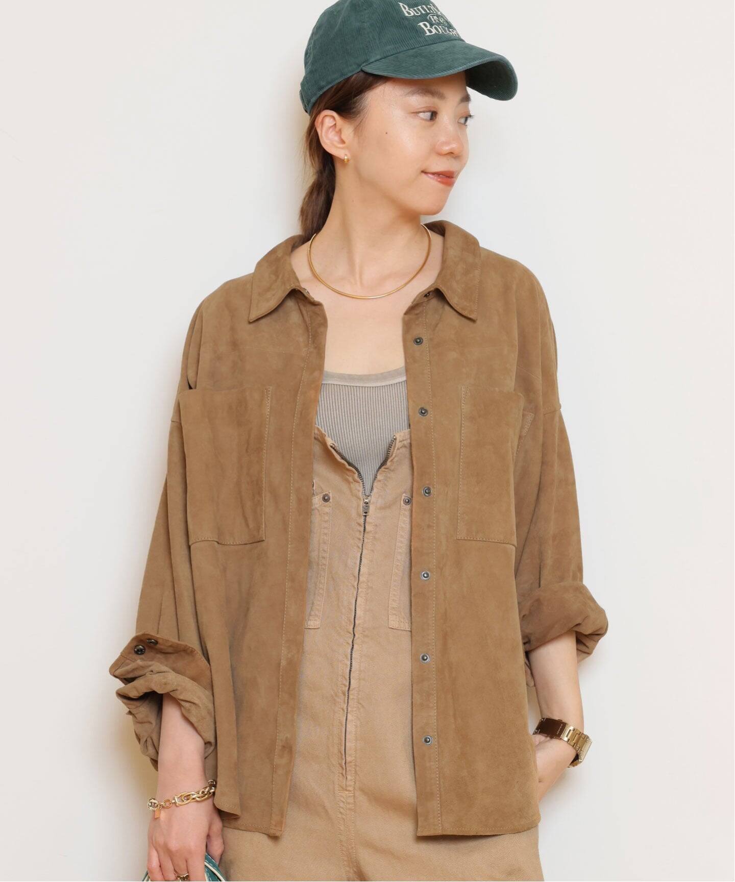 OneTeaSpoon/ワンティースプーン】SUEDE DARIA シャツジャケット 