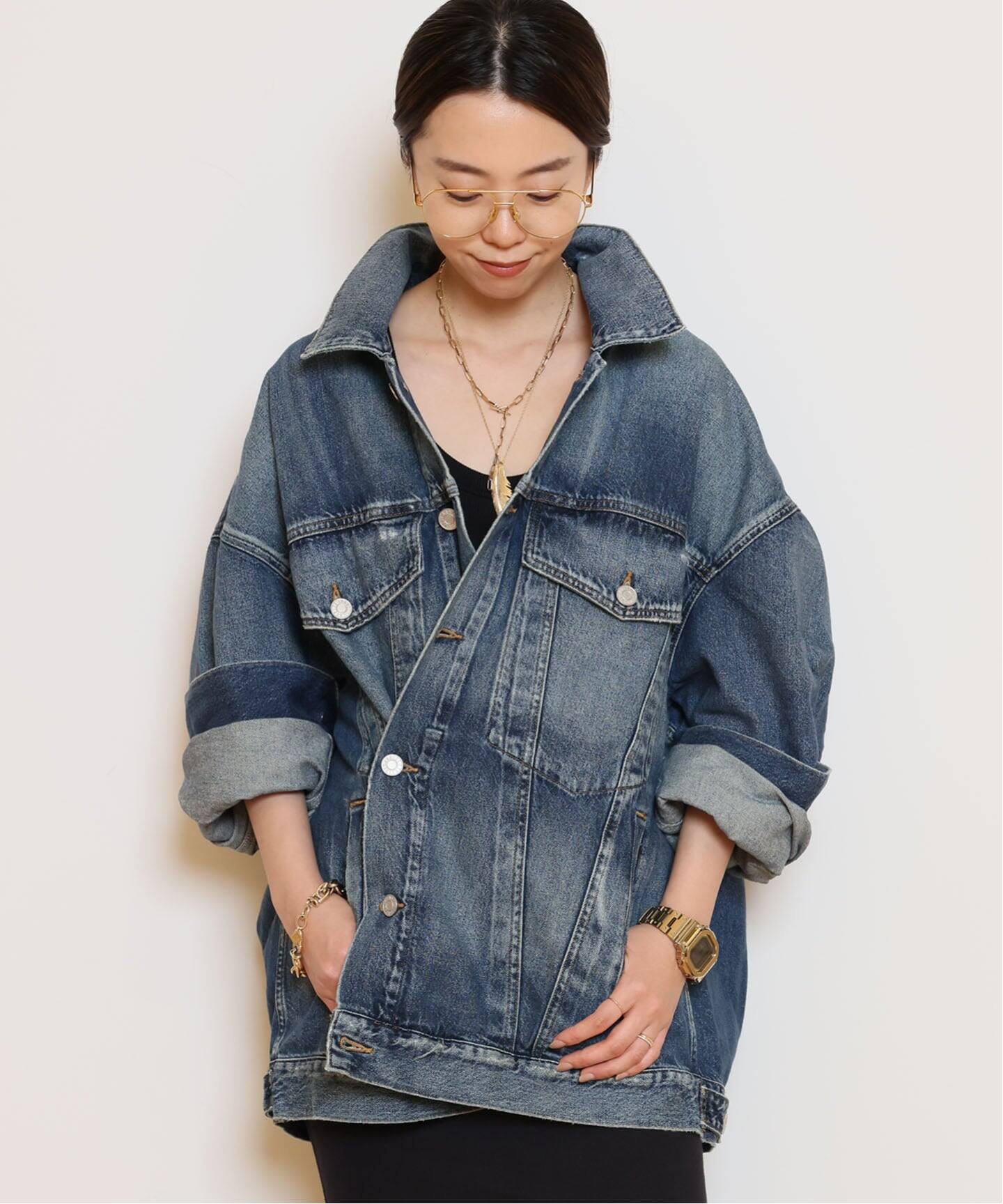 AGOLDE / エー・ゴールド・イー】REWORKED WAYNE ジャケット（DENIM 