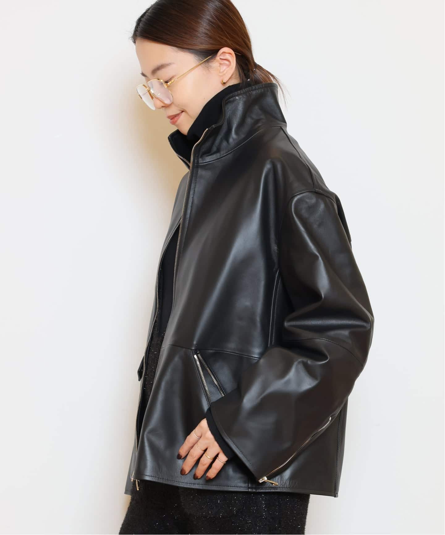 EMMETI/エンメティー】LAMB SKIN ブルゾン（レザージャケット）｜MUSE