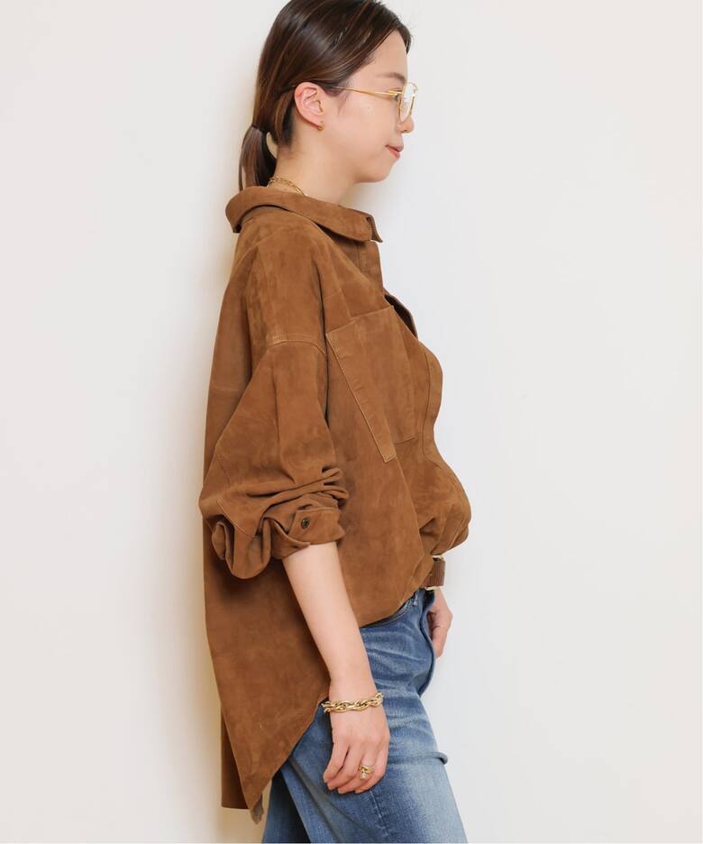 OneTeaSpoon/ワンティースプーン】SUEDE DARIA シャツジャケット 