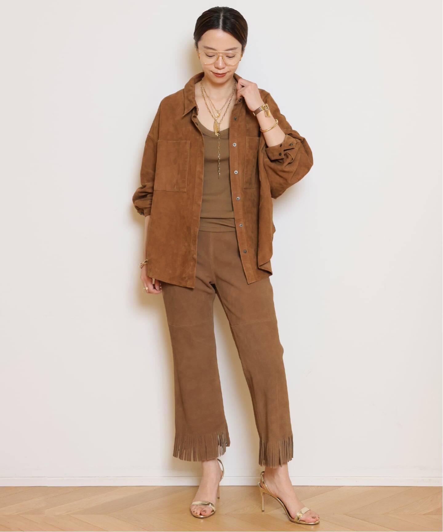 予約》【OneTeaSpoon/ワンティースプーン】SUEDE DARIA シャツ