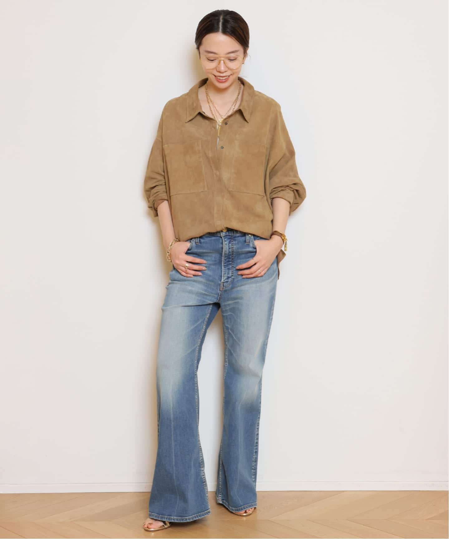 予約》【OneTeaSpoon/ワンティースプーン】SUEDE DARIA シャツ