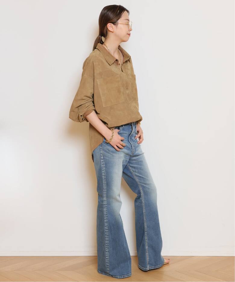 OneTeaSpoon/ワンティースプーン】SUEDE DARIA シャツジャケット 