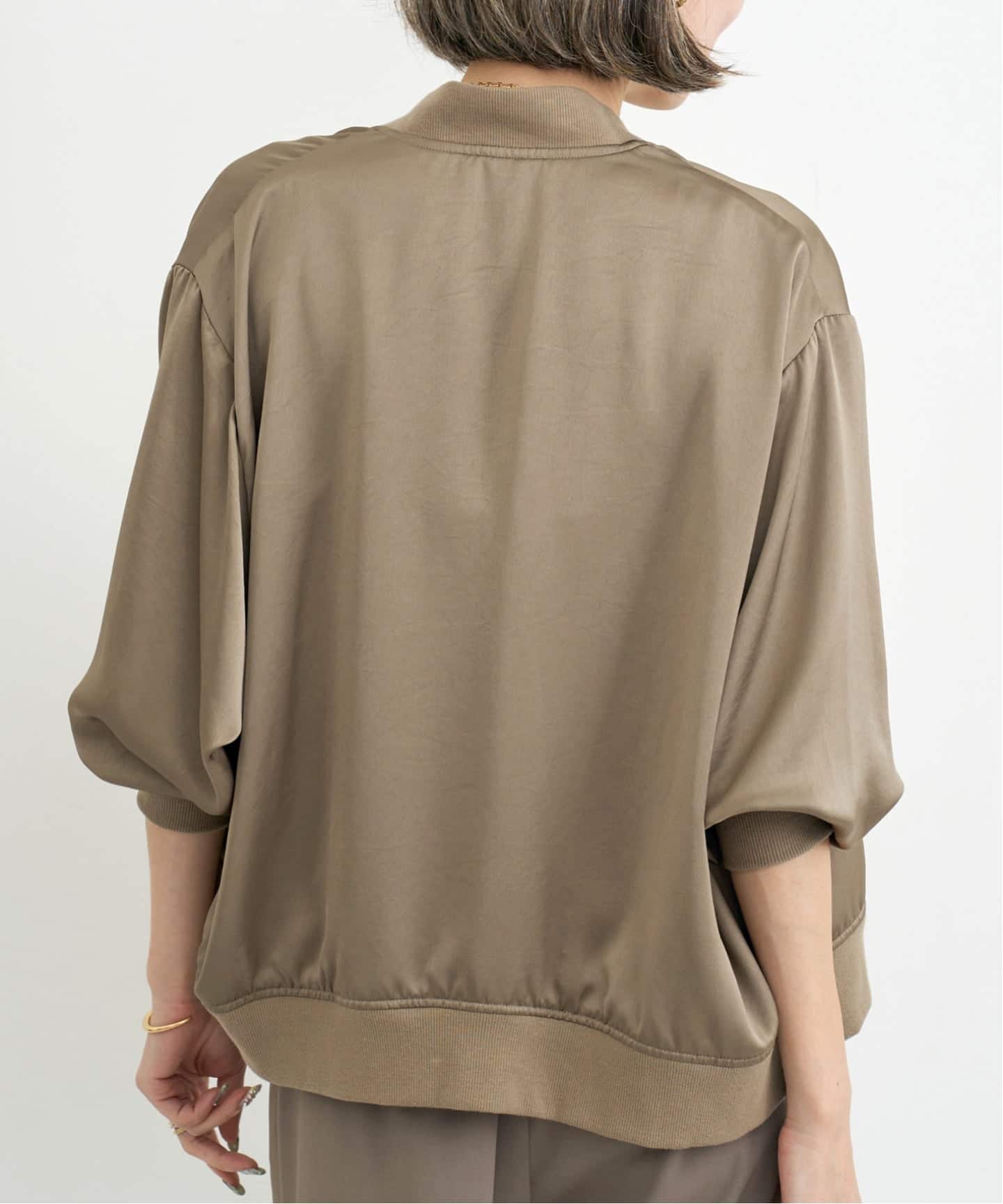 ジャケット・アウター AS, Oversized Satin Blouson Satin Blouson（その他ジャケット・スーツ）｜L'Appartement