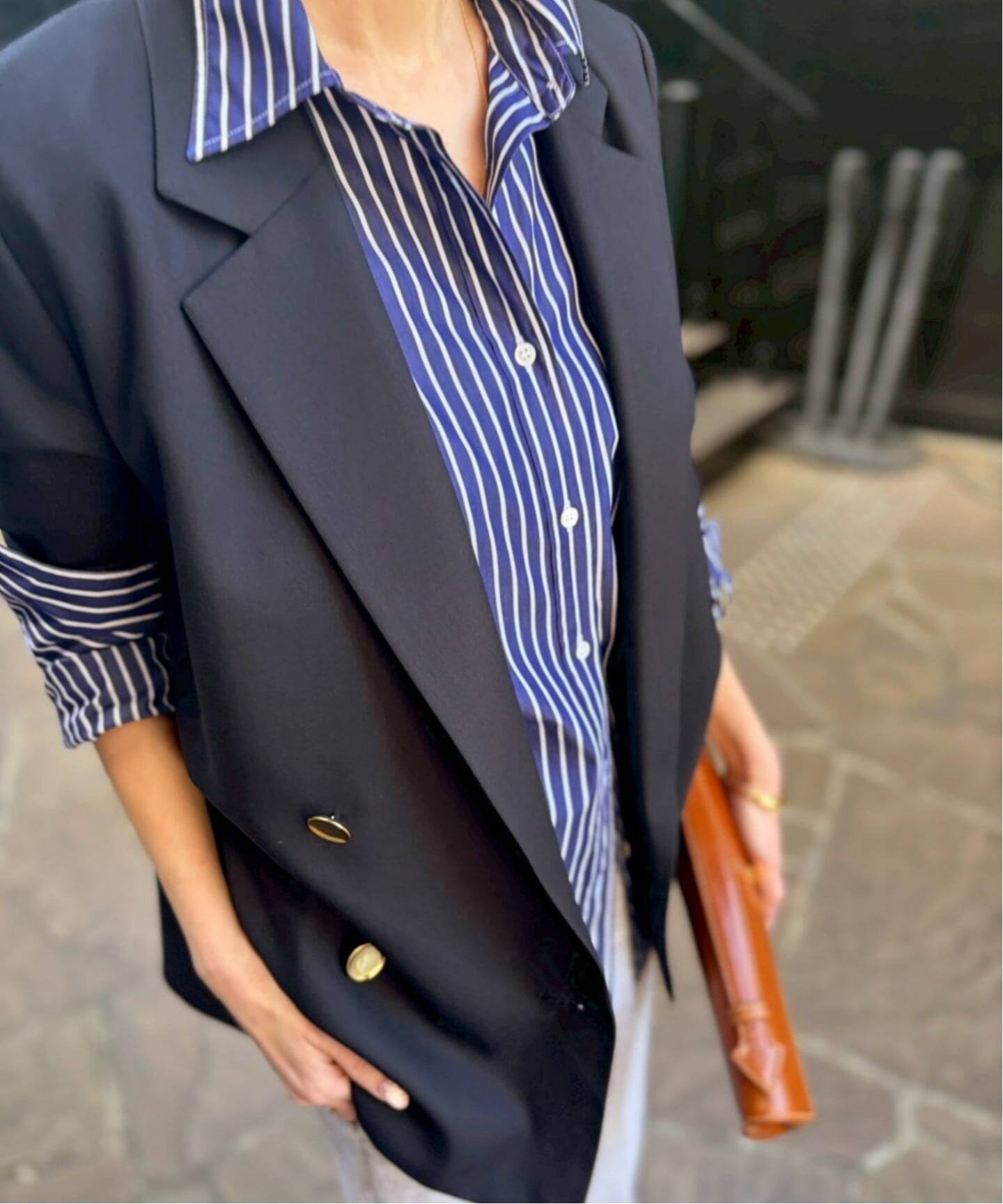 L'Appartement STRIPE DOUBLE ジャケット Wool Surge Double Jacket（テーラードジャケット）｜L'Appartement