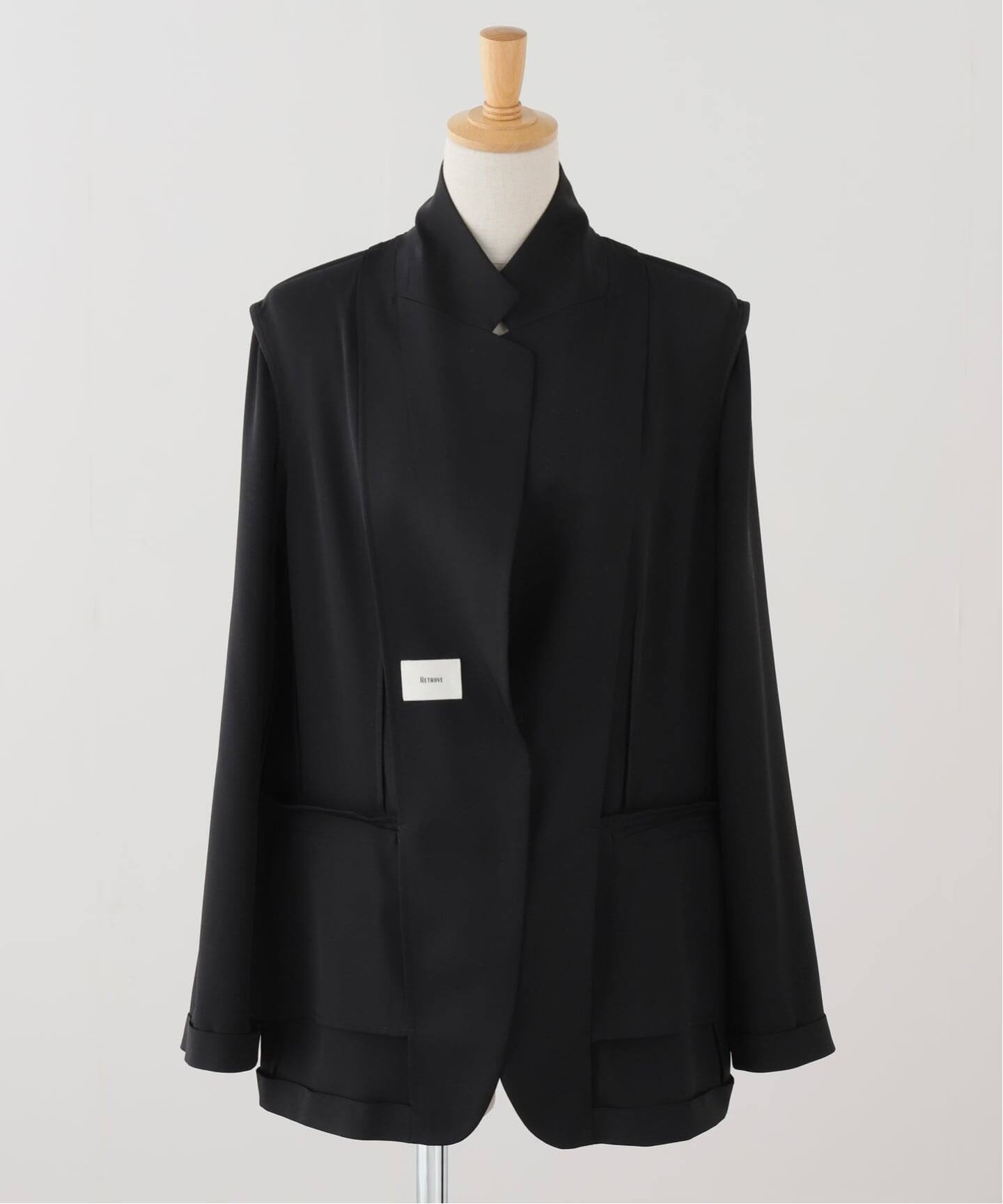 SILK MIX GEORGETTE JACKET（テーラードジャケット）｜L'Appartement