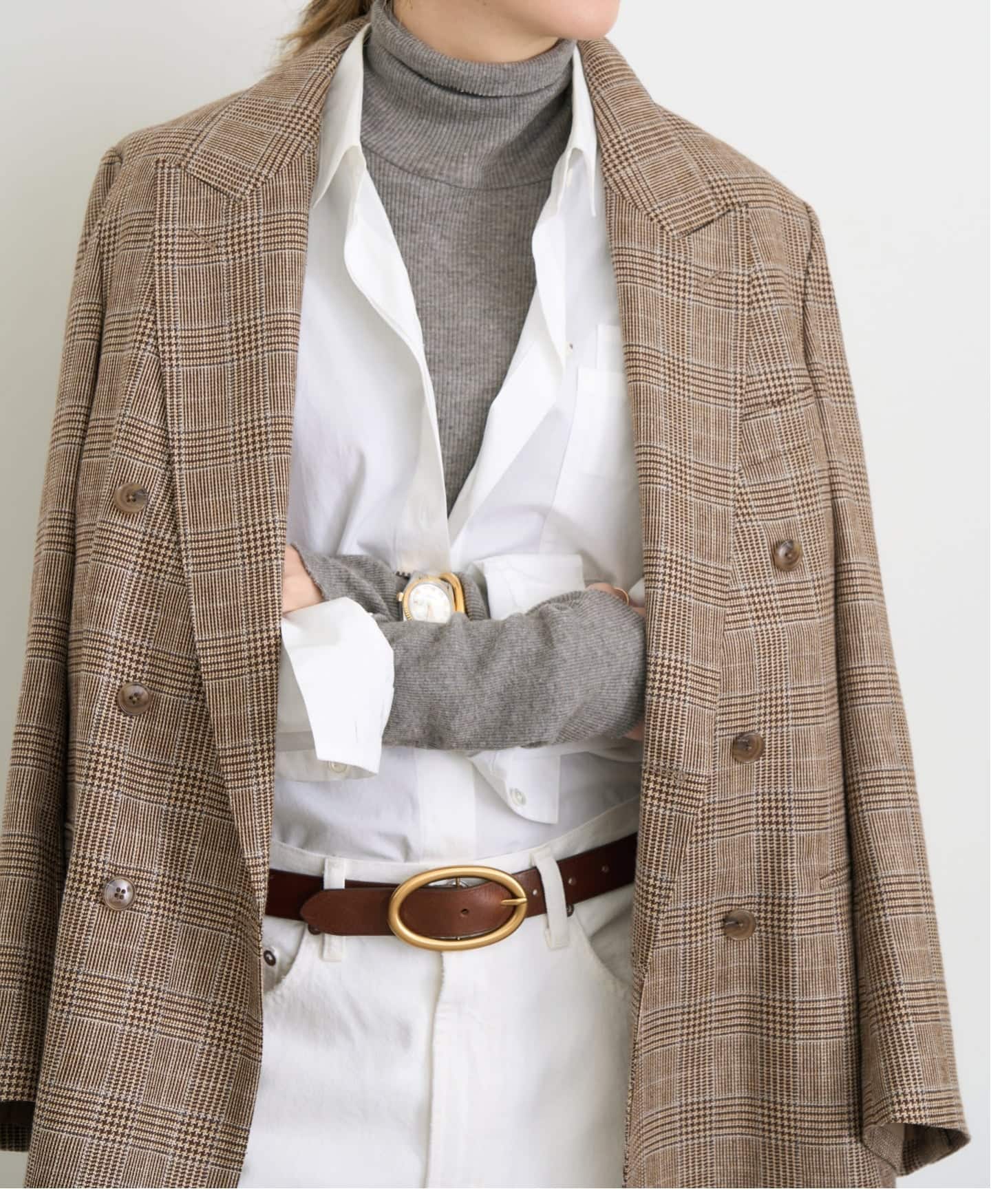 COUTURE D'ADAM/クチュールドアダム】 ITALIAN TWEED DOUBLE JACKET
