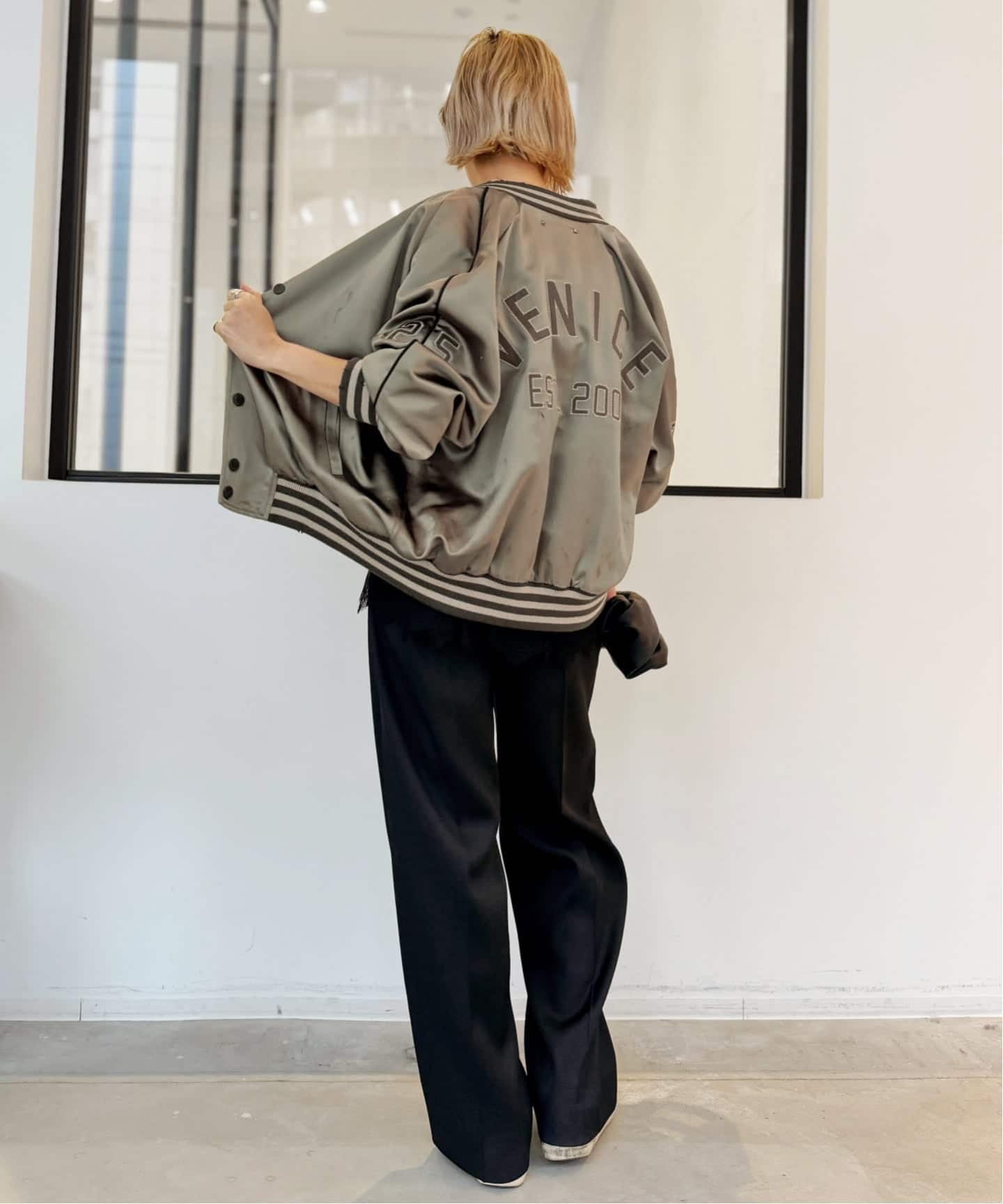25SS★L'Appartement Satin Blouson カーキ F Satin Blouson（その他ジャケット・スーツ）｜L'Appartement
