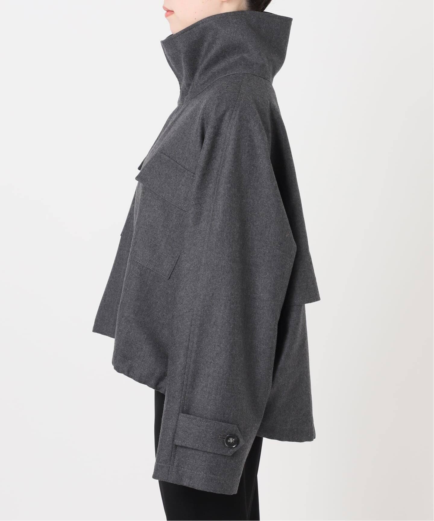 【中古】ミニッツ minitz 23AW  LAppartement取扱い NO COLLAR COAT コート グレー /AB ■SH レディース 予約》【MINITZ/ミニッツ】 Jacket（その他ジャケット・スーツ）｜L