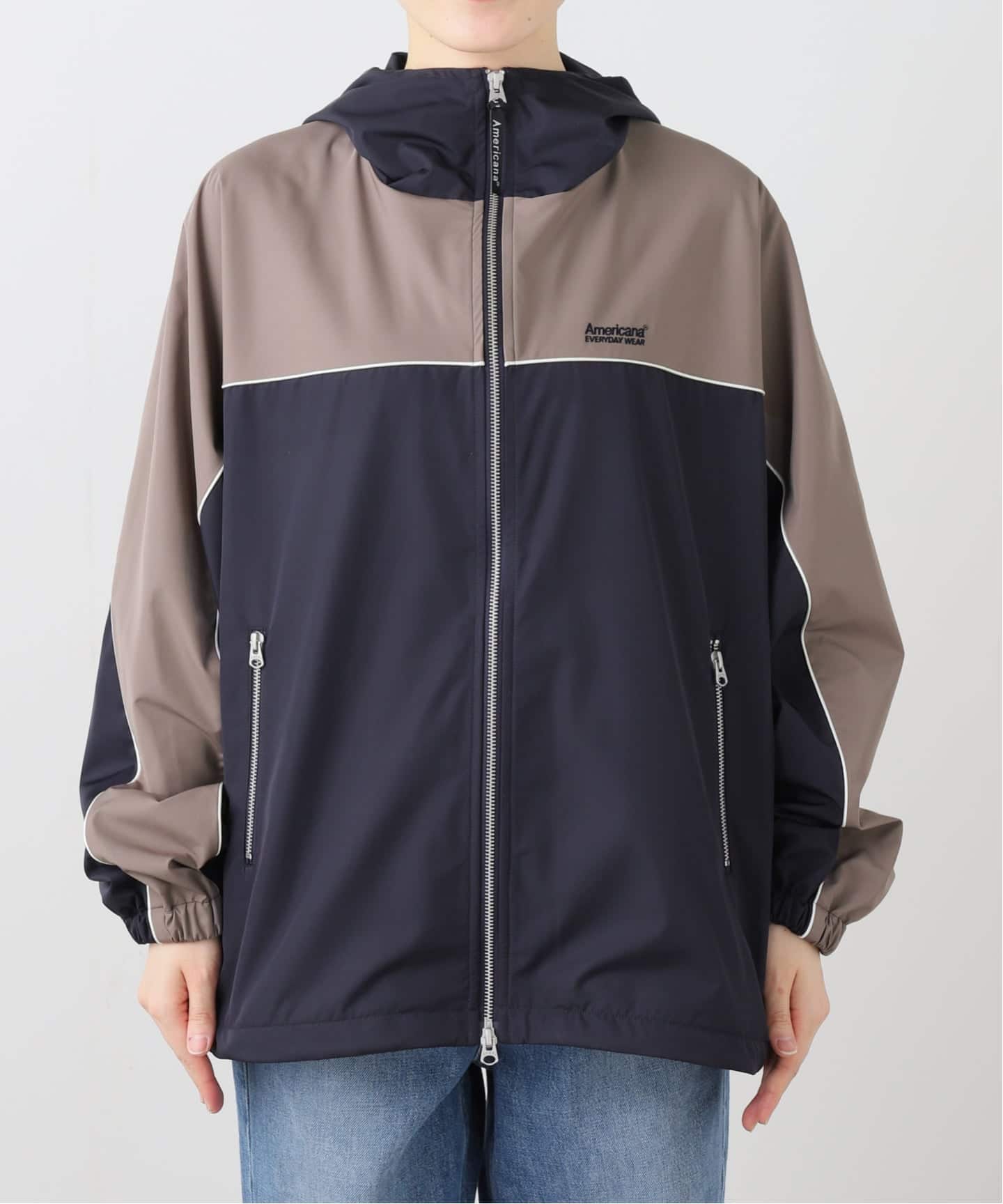 アパルトモン American ナイロンジャケット　グレー・ベージュ L'Appartement DEUXIEME CLASSE - AMERICANA アパルトモン 24SS NYLON