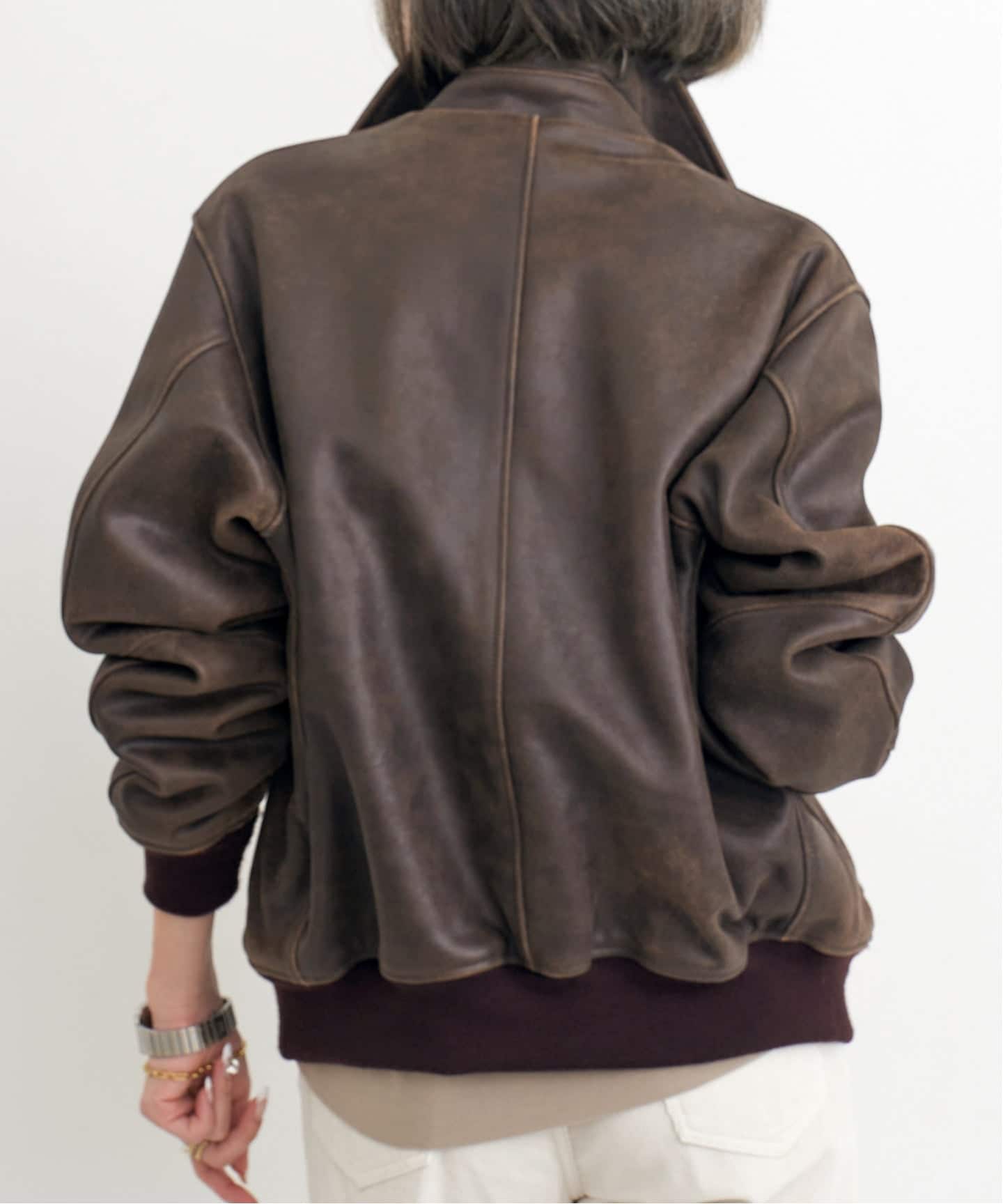 HERILL/ヘリル】 Sheep Leathre Sports Jacket（レザージャケット）｜L