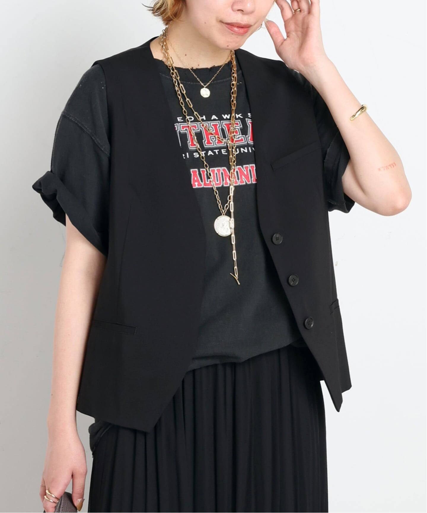 美品✨アーツアンドサイエンス 中綿　ベスト　ジャケット　ブラック Sleek vest（スーツベスト）｜AP STUDIO（エーピーストゥディオ）の
