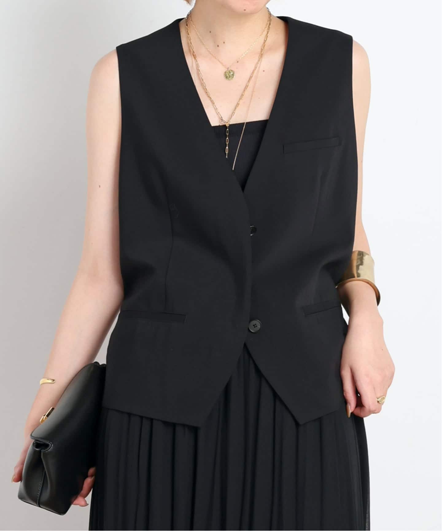 Sleek vest（スーツベスト）｜AP STUDIO（エーピーストゥディオ）の