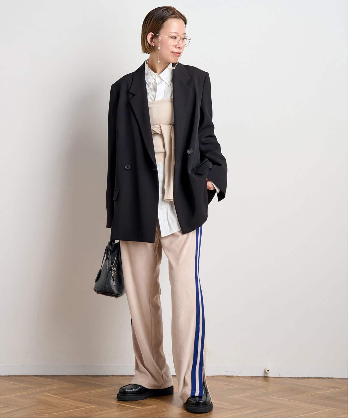 AP STUDIO ブラック テーラードジャケット リラックステーラードジャケット（テーラードジャケット）｜AP STUDIO